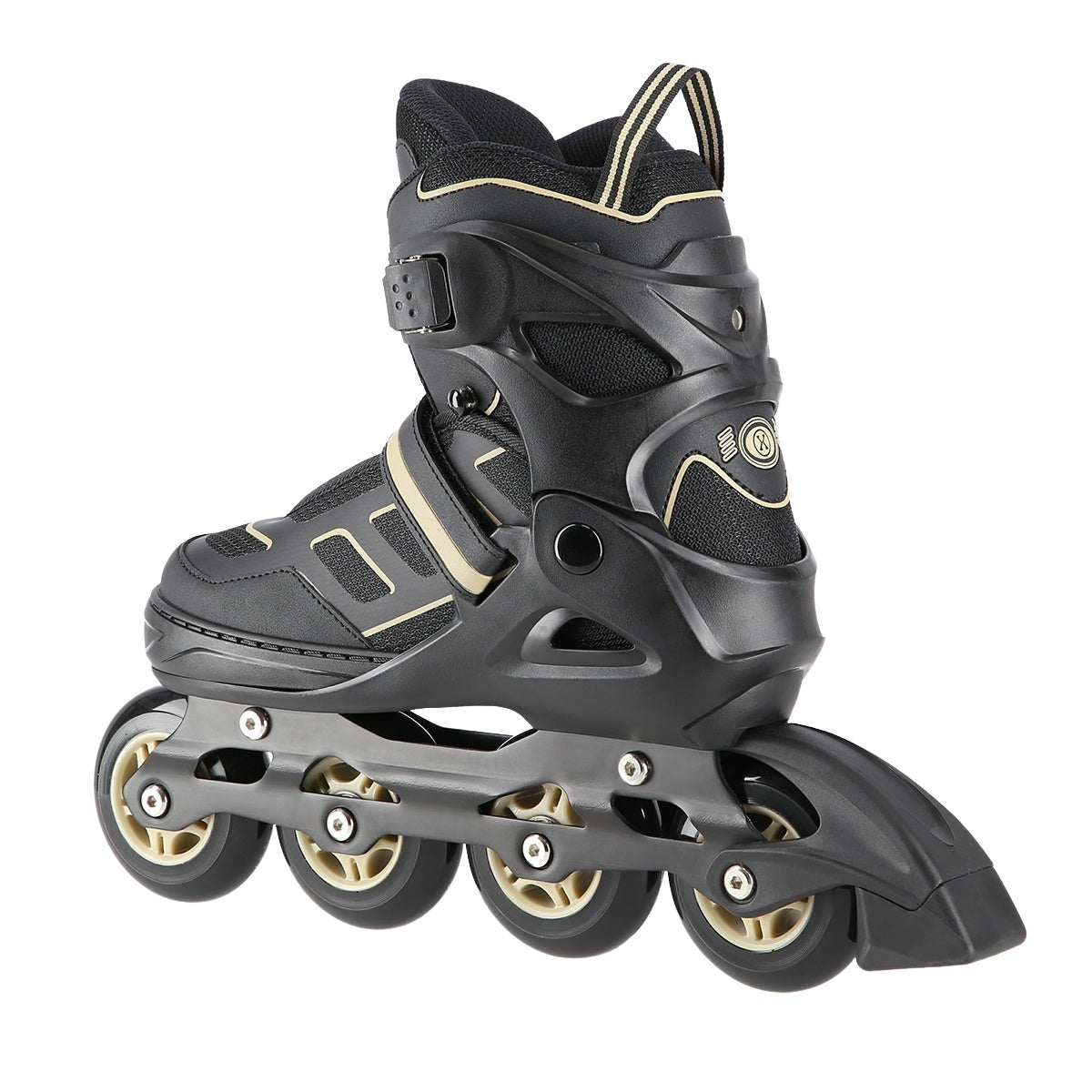 Inline Skates, Black-Beige, Size S