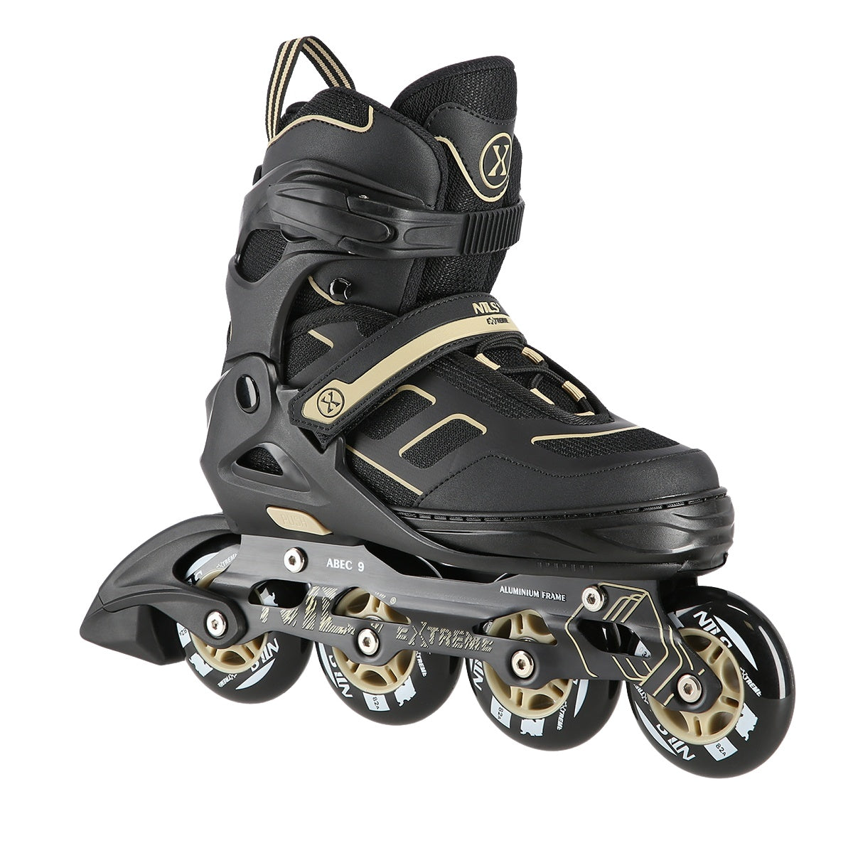 Inline Skates, Black-Beige, Size S