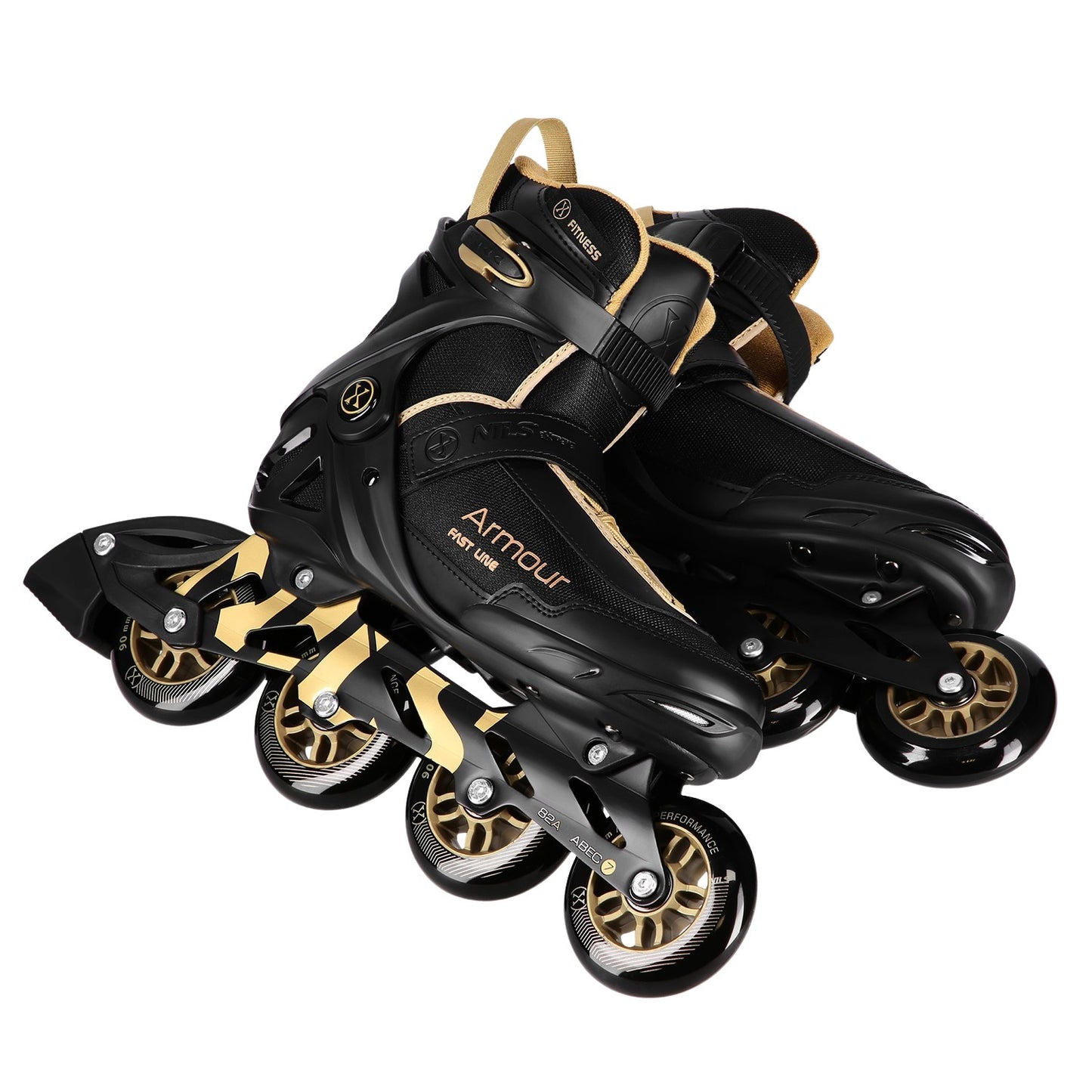 Inline Skates, Black Gold, Size 43, Protective Armour