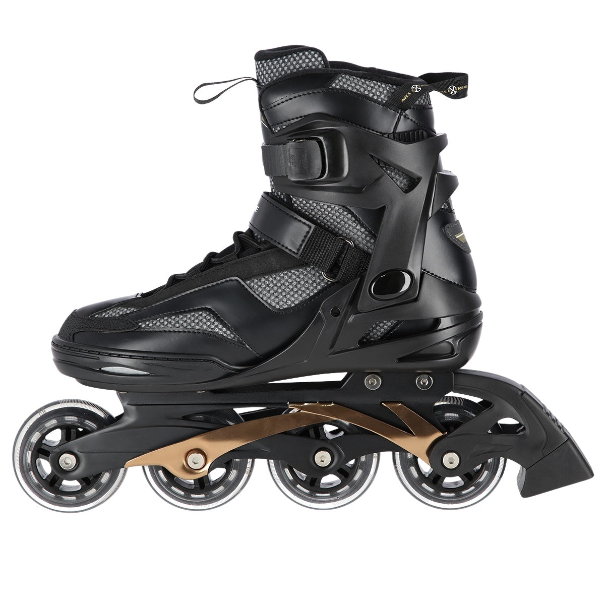 Inline Skates, Black-Gold, Size 45