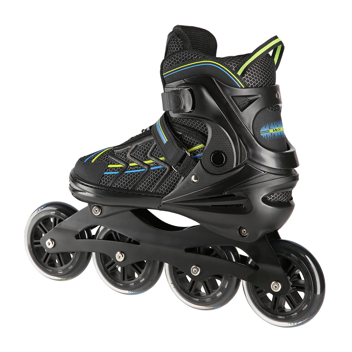 Inline Skates, Black-Lime, Size L (39-42)