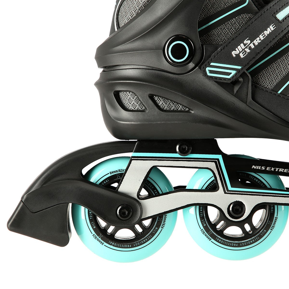 Inline Skates, Black-Mint, Size 41