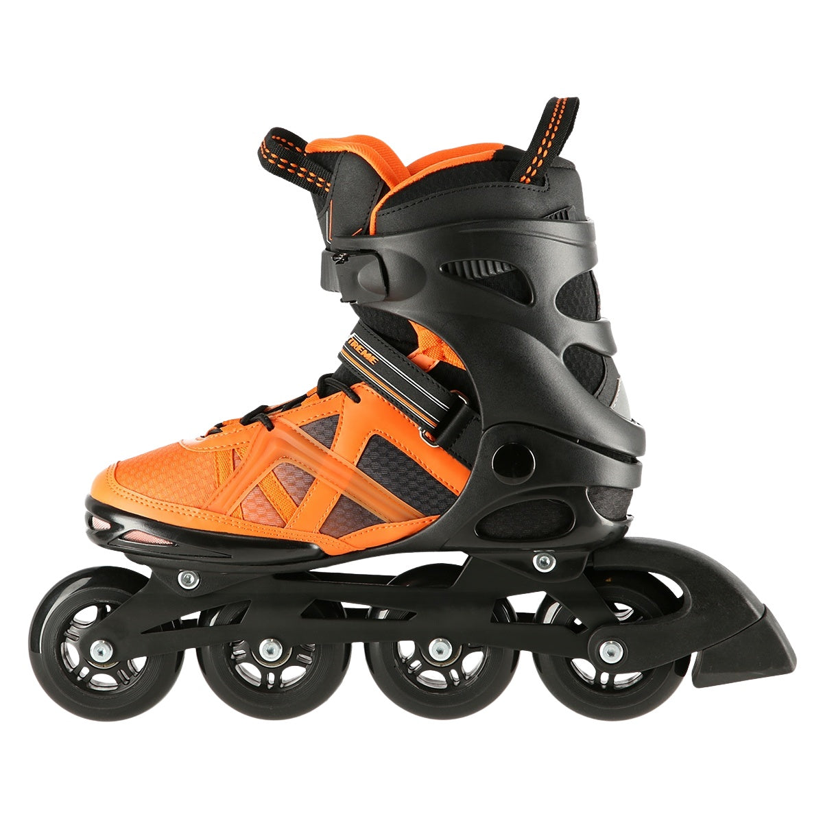 Inline Skates, Black-Orange, Size 39