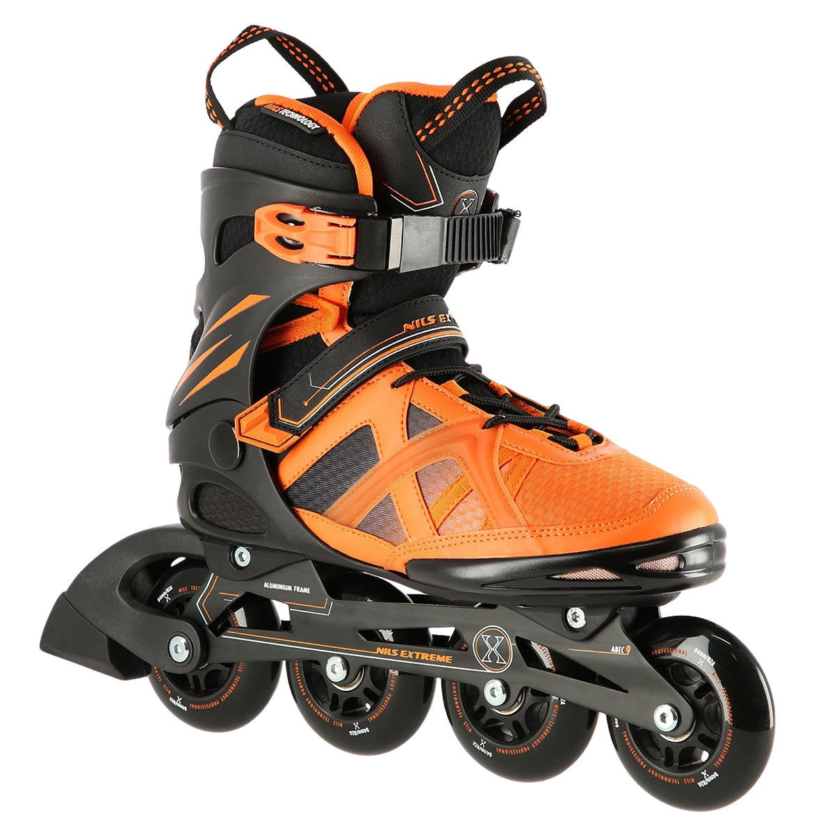 Inline Skates, Black-Orange, Size 40