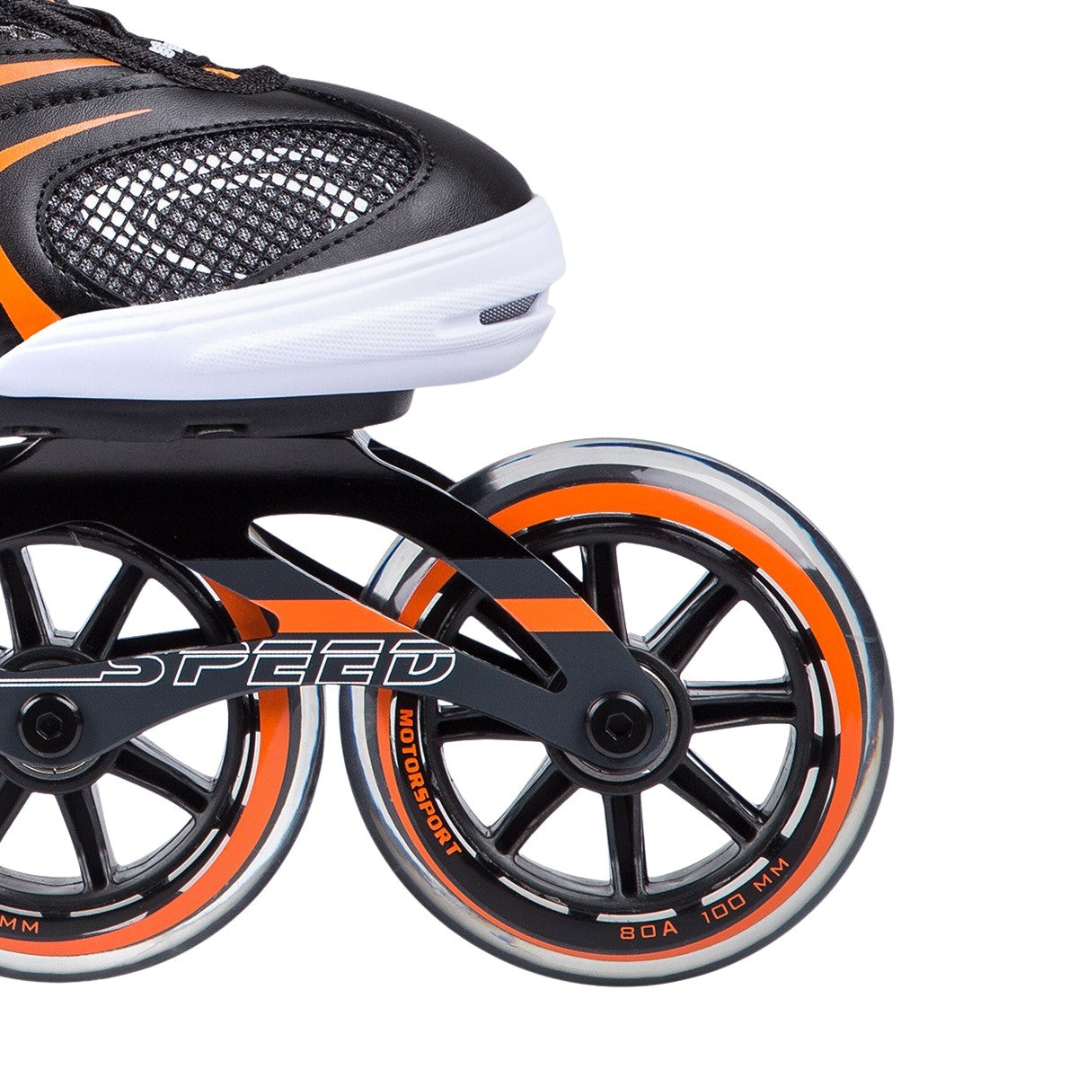 Inline Skates, Black-Orange, Size 42