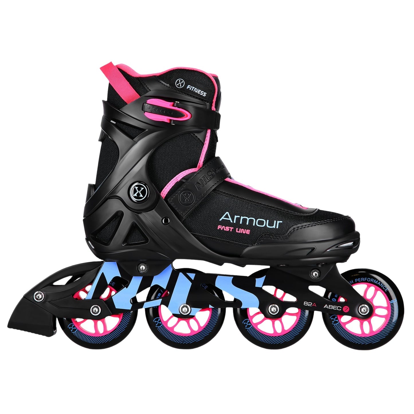 Inline Skates, Black/Pink, Size 40, Protective Gear