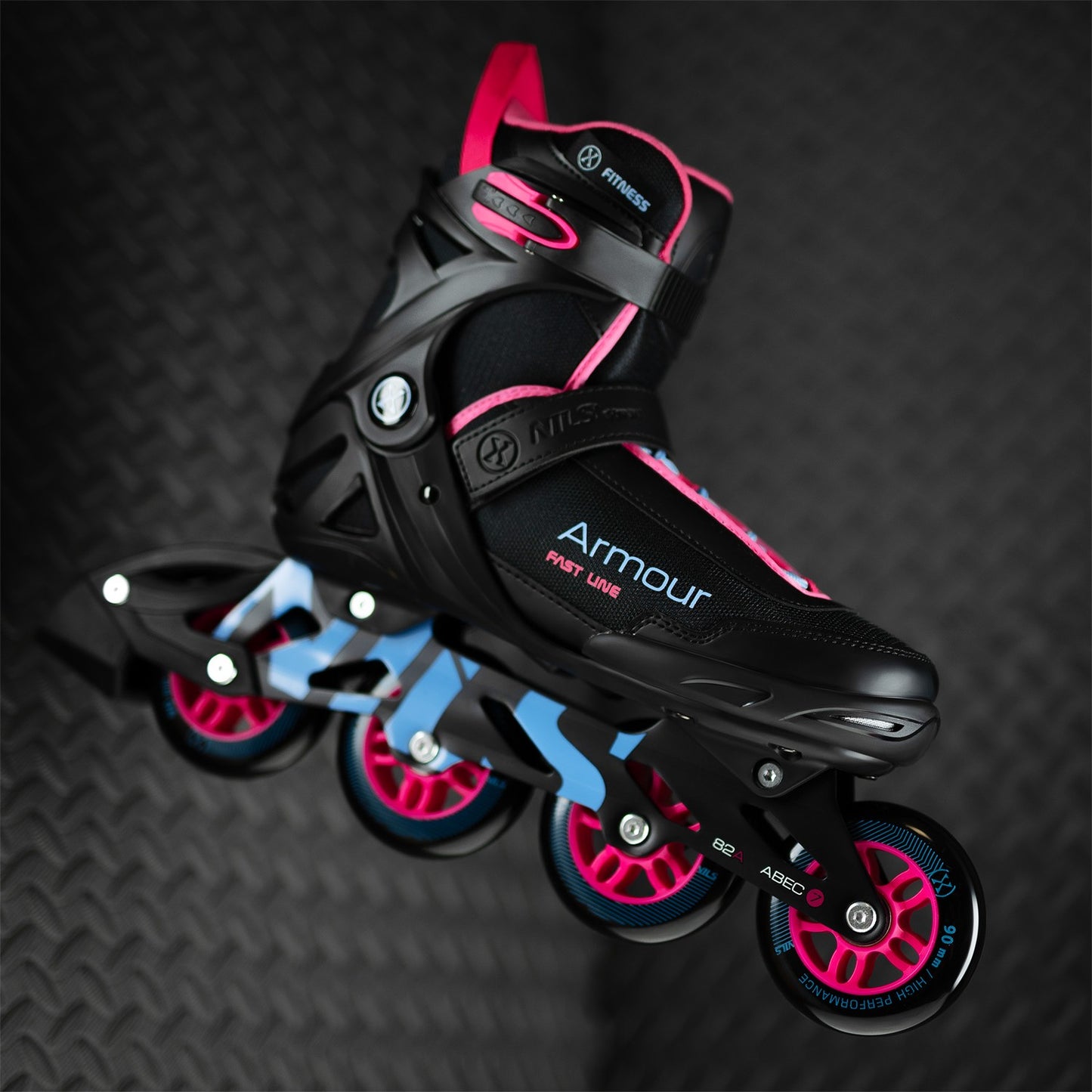 Inline Skates, Black/Pink, Size 40, Protective Gear