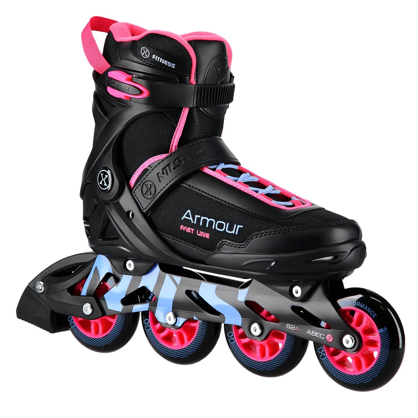 Inline Skates, Black/Pink, Size 42, Protective Armour