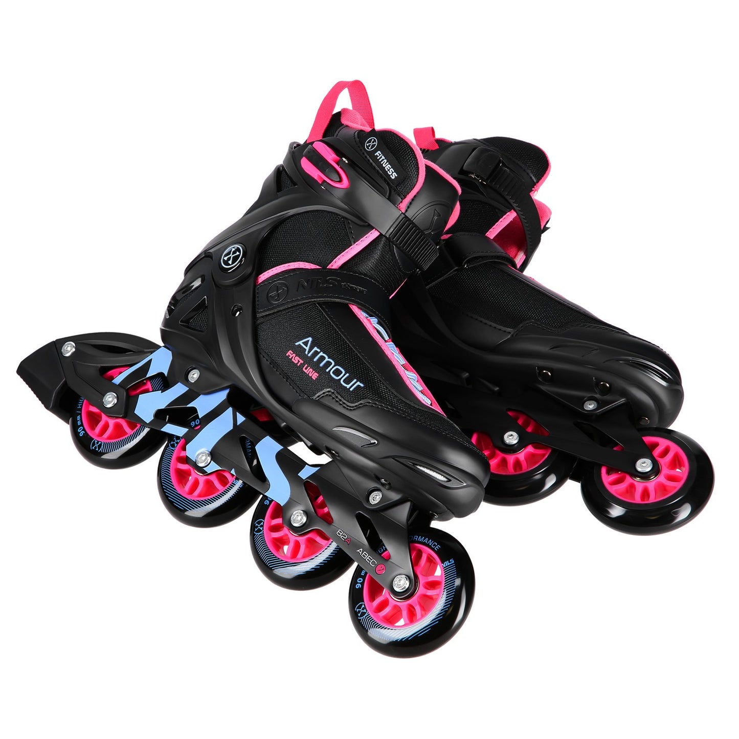 Inline Skates, Black/Pink, Size 42, Protective Armour