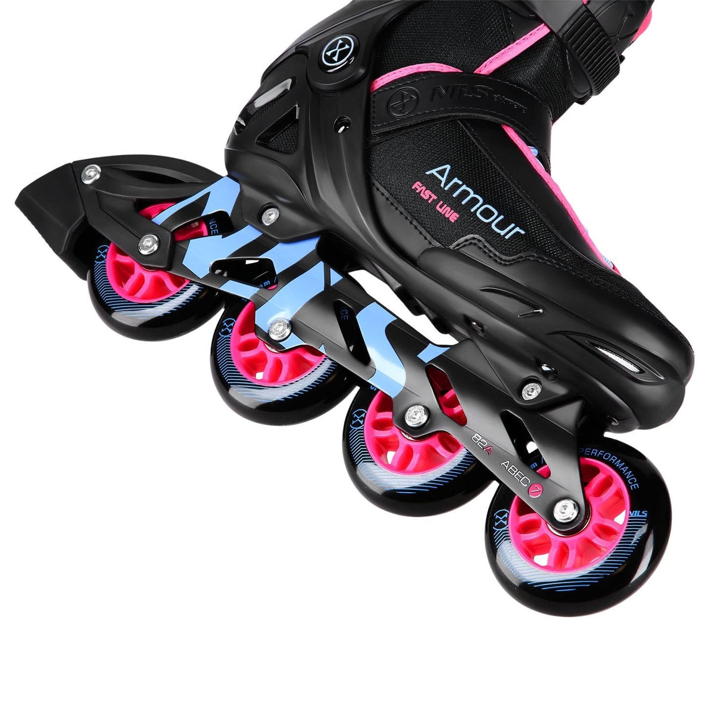 Inline Skates, Black/Pink, Size 43, Protective Gear