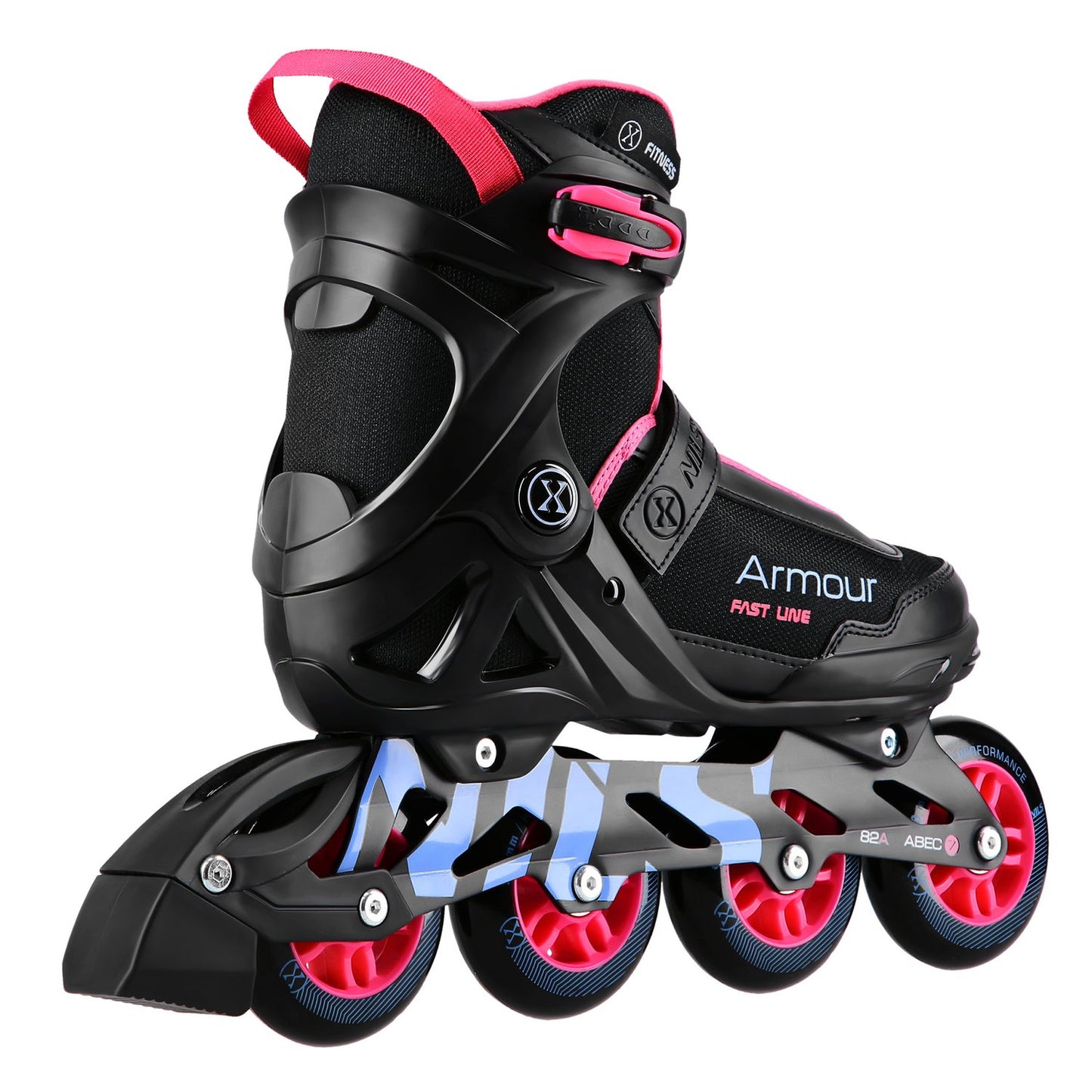 Inline Skates, Black Pink, Size 45, Protective Gear