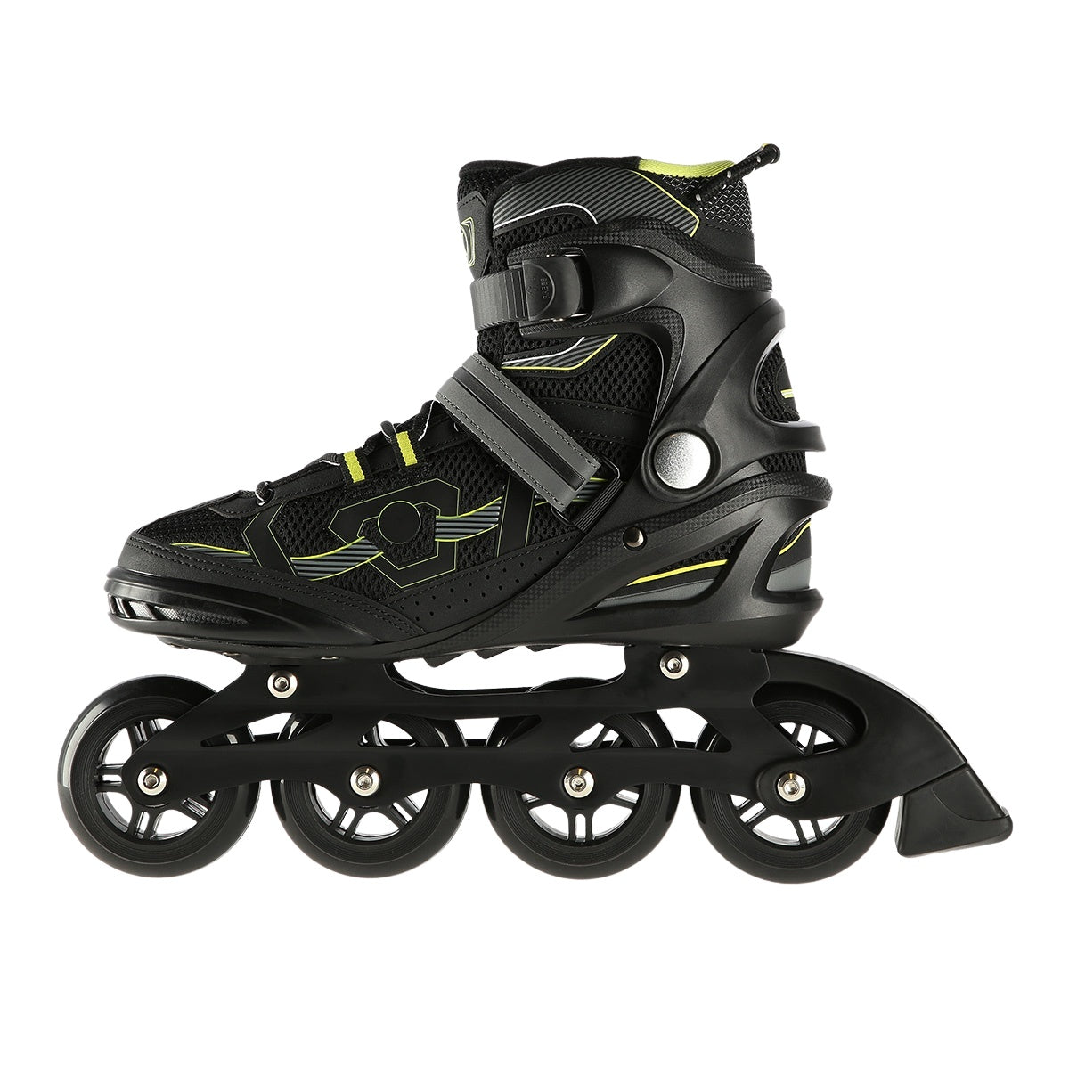 Inline Skates, Black-Yellow, Size 40