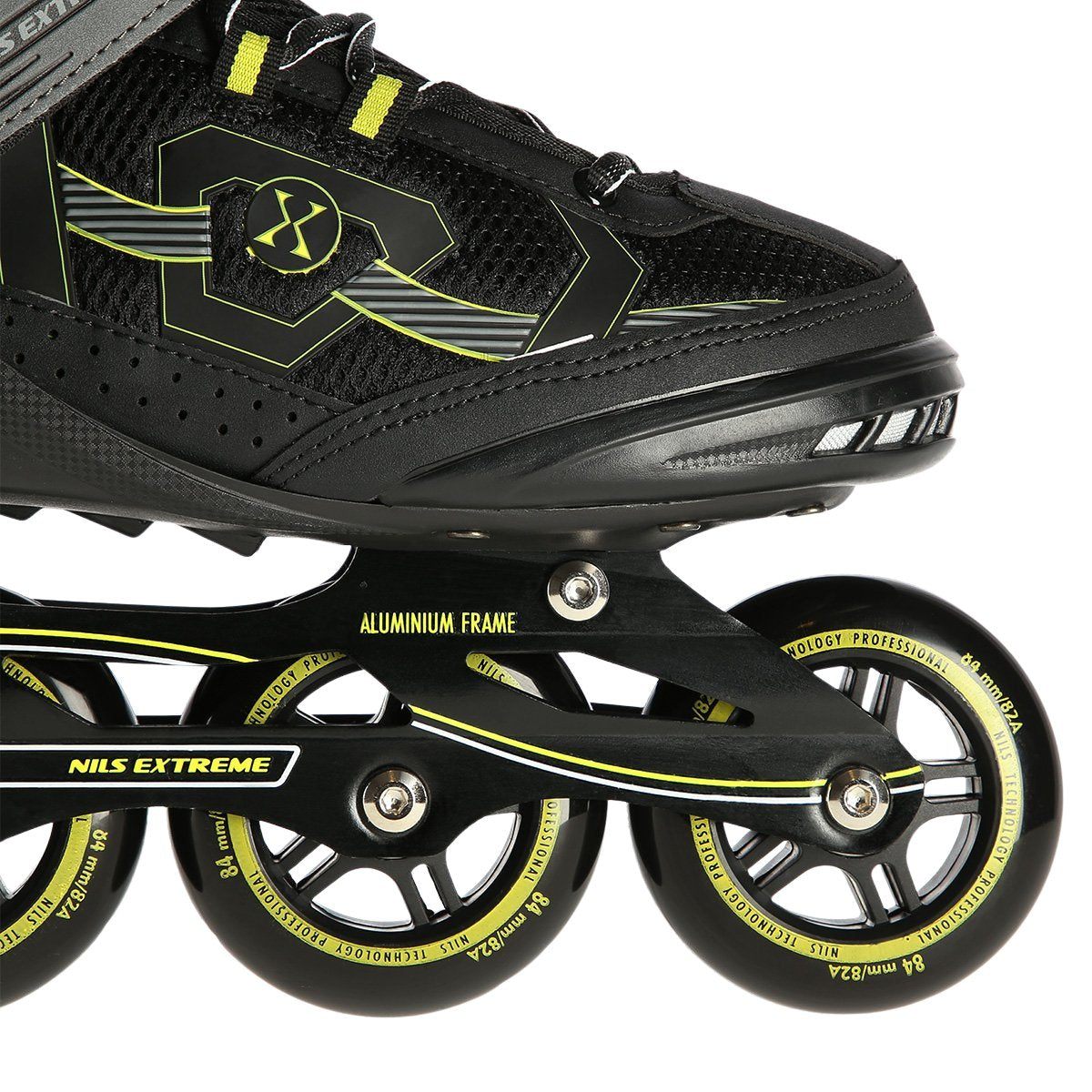 Inline Skates, Black-Yellow, Size 40