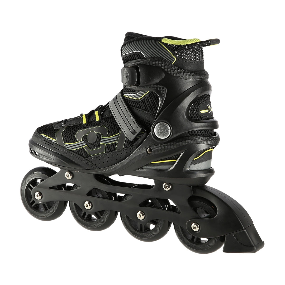 Inline Skates, Black-Yellow, Size 40