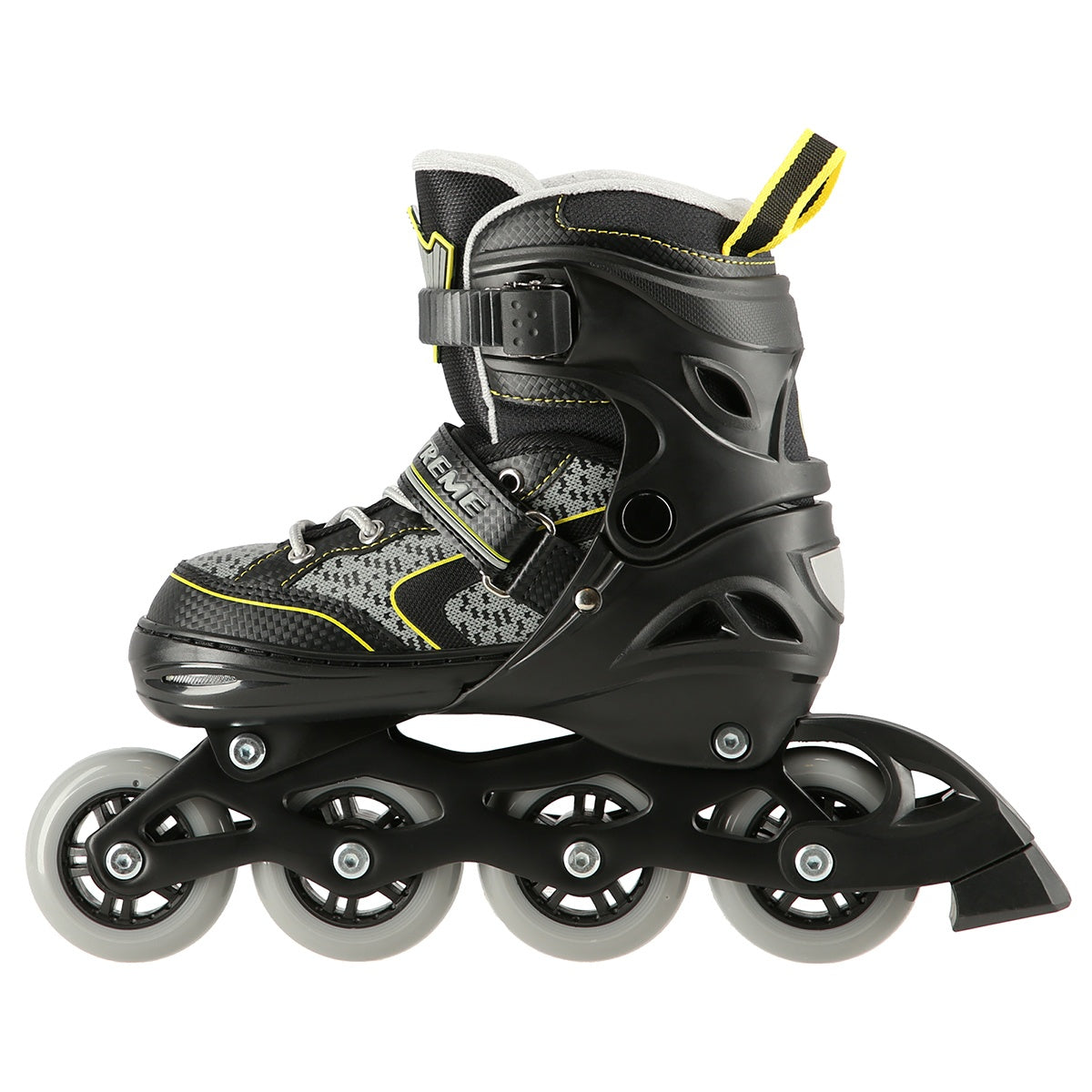 Inline Skates, Black-Yellow, Size M (35-38)