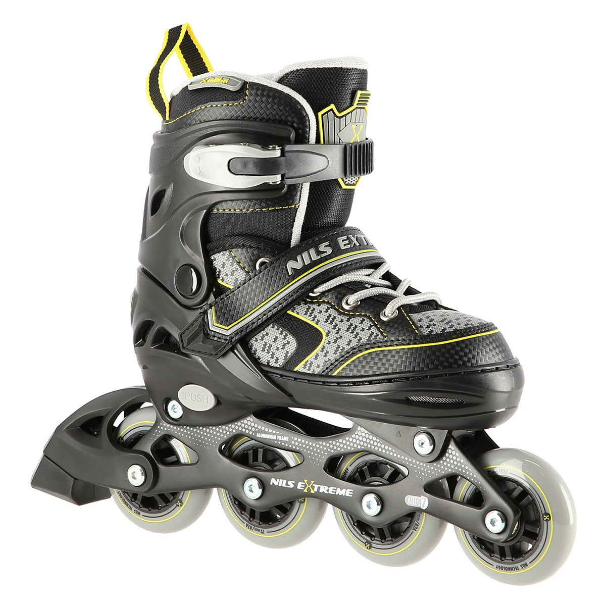 Inline Skates, Black-Yellow, Size M (35-38)