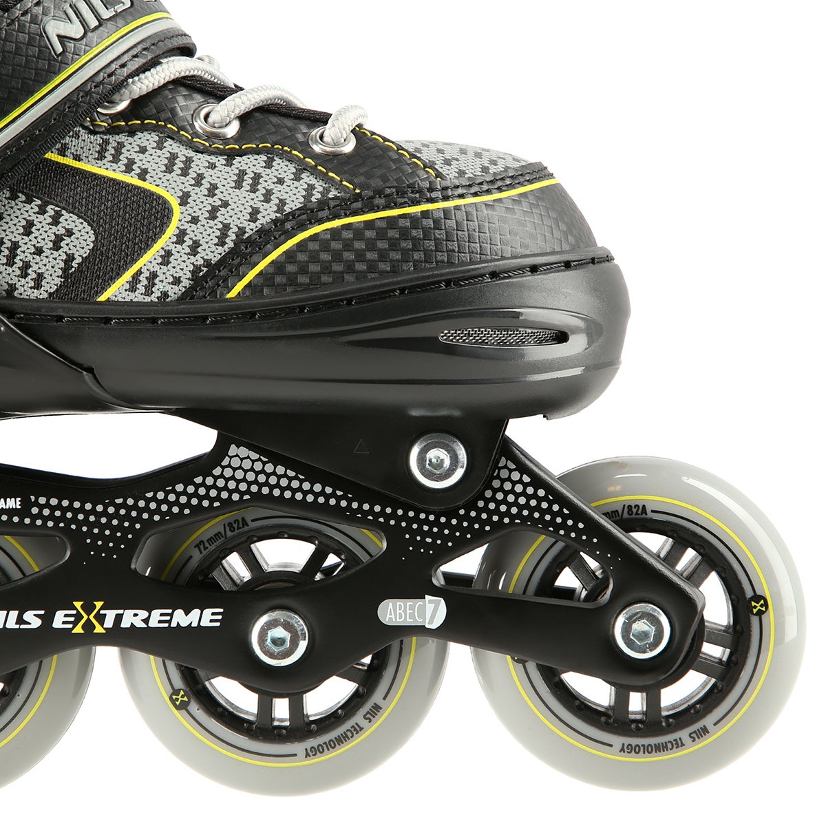 Inline Skates, Black-Yellow, Size M (35-38)