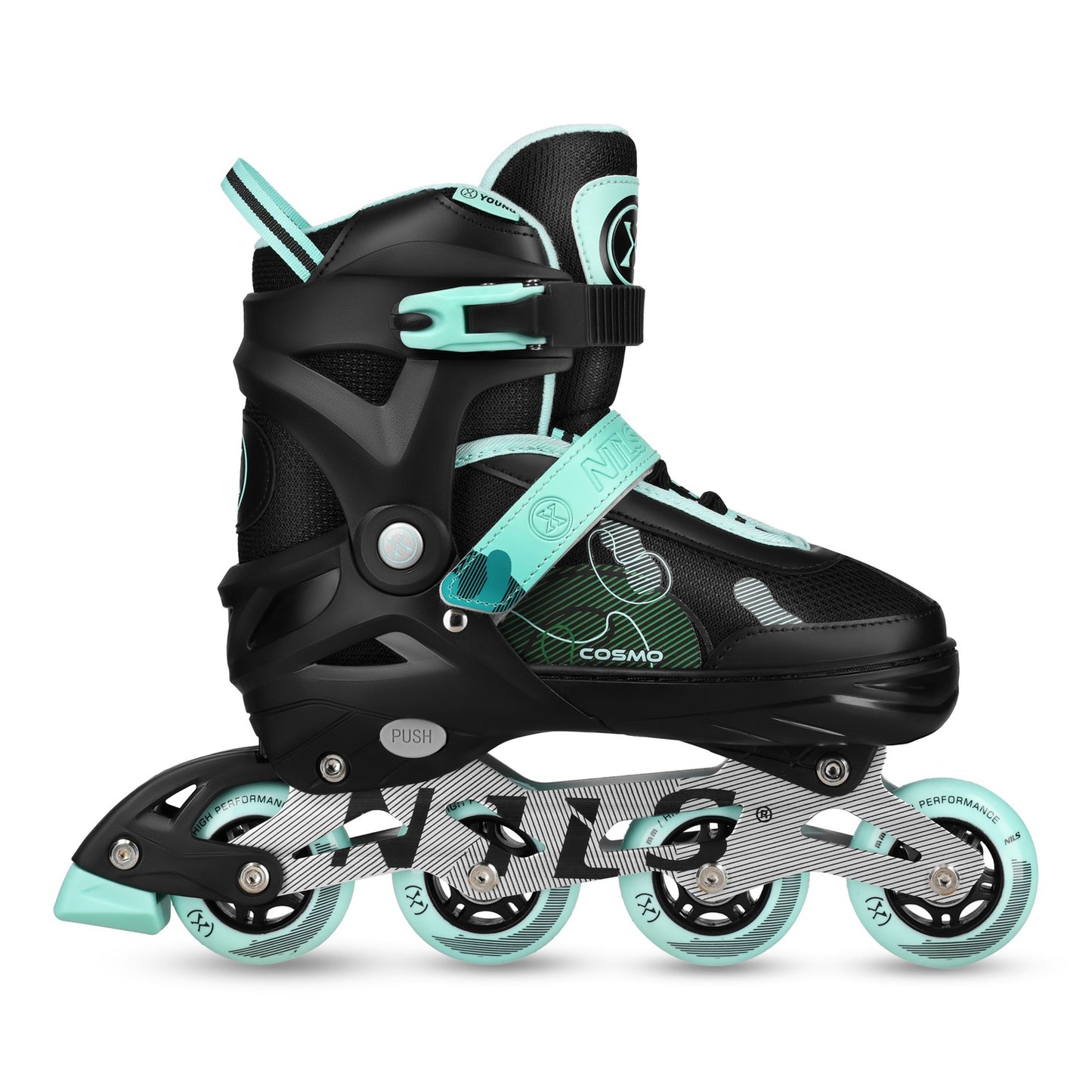 Inline Skates, Cosmo Green, Size M (34-37)