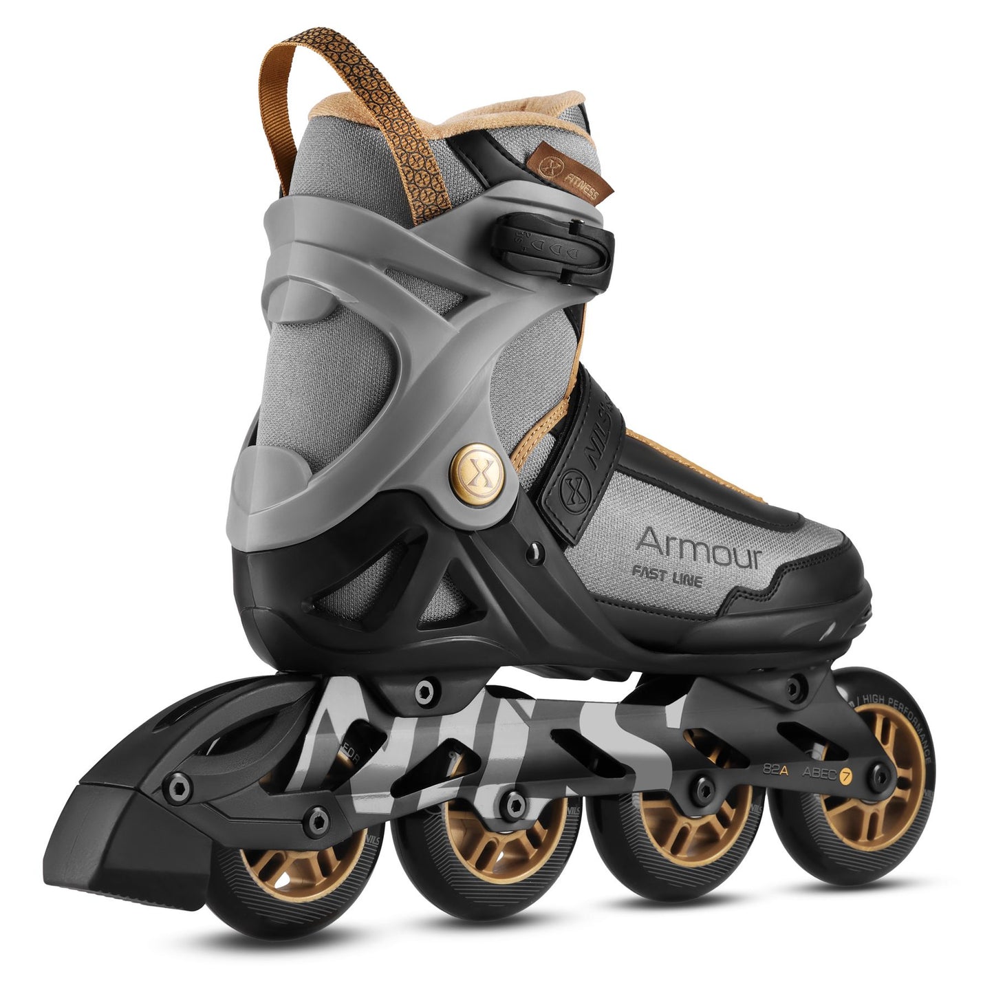 Inline Skates, Dark Gray, Size 39, ABEC-7, Brake