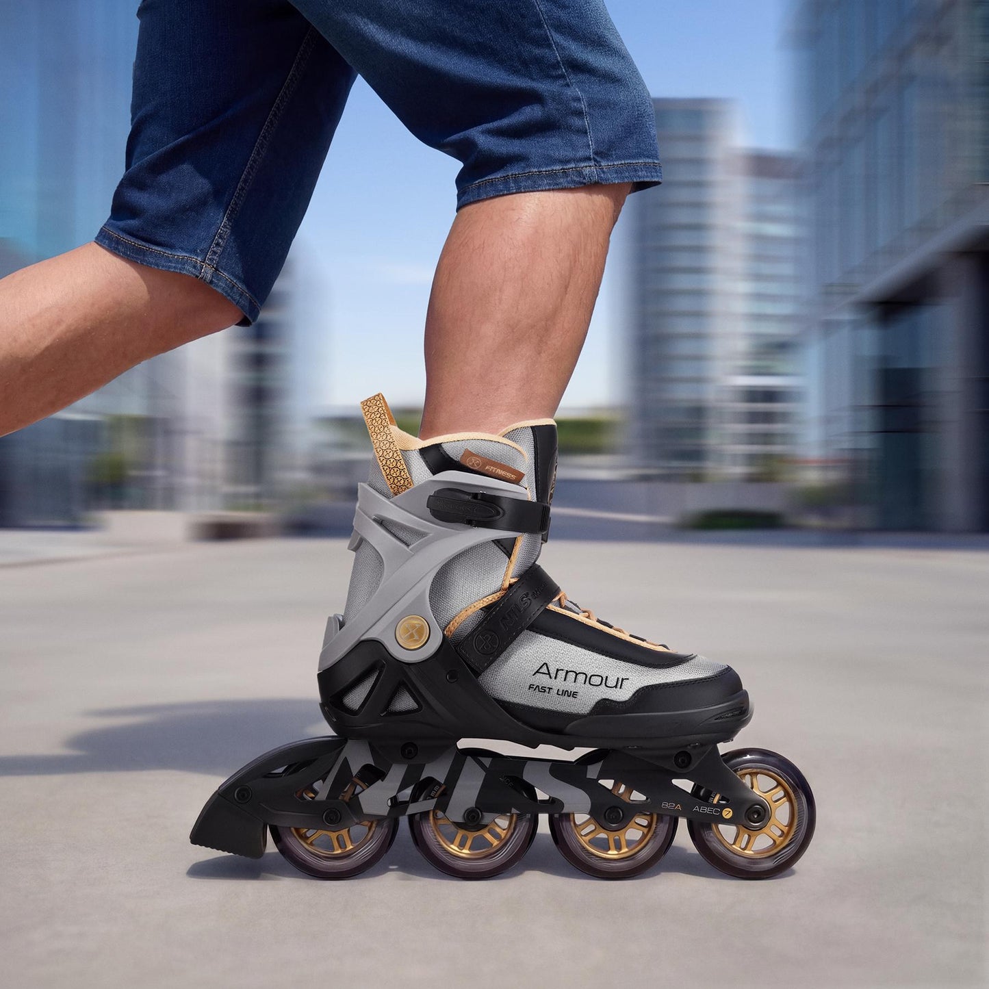 Inline Skates Size 42, Dark Gray, ABEC-7, Brake
