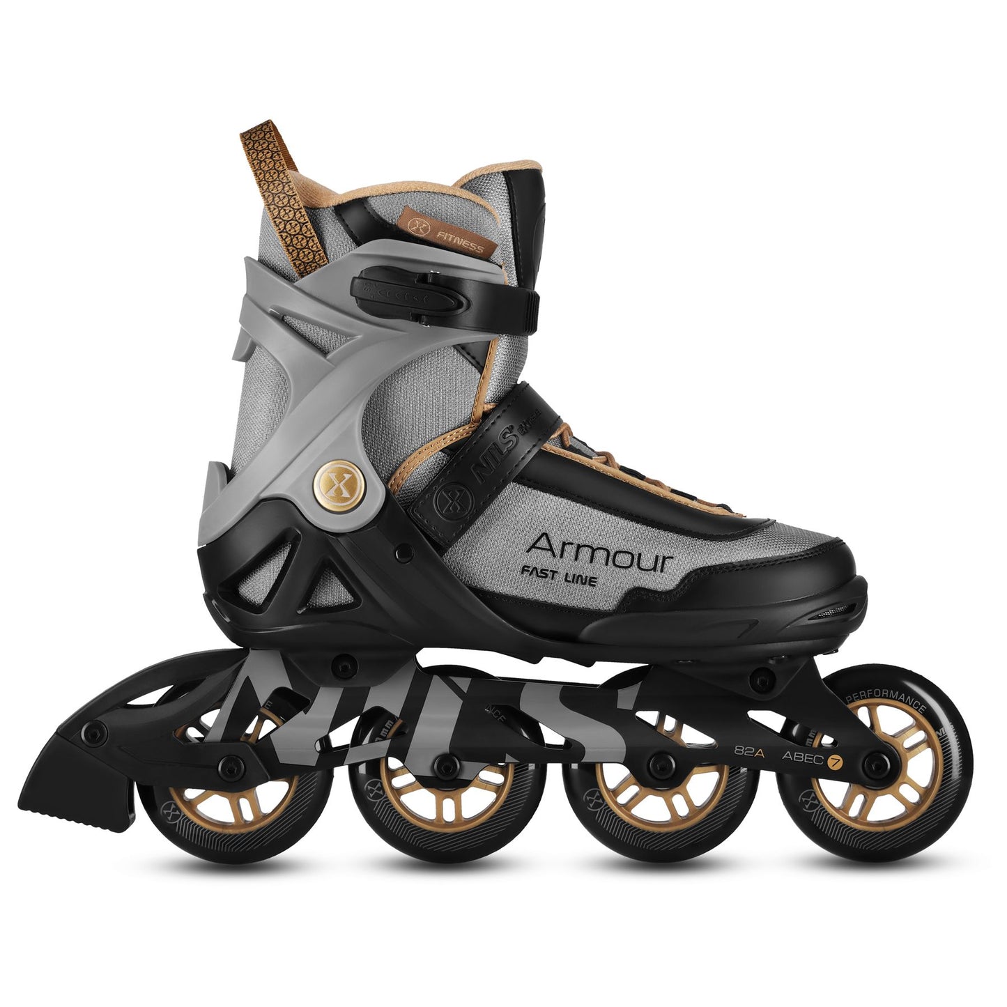 Inline Skates Size 42, Dark Gray, ABEC-7, Brake