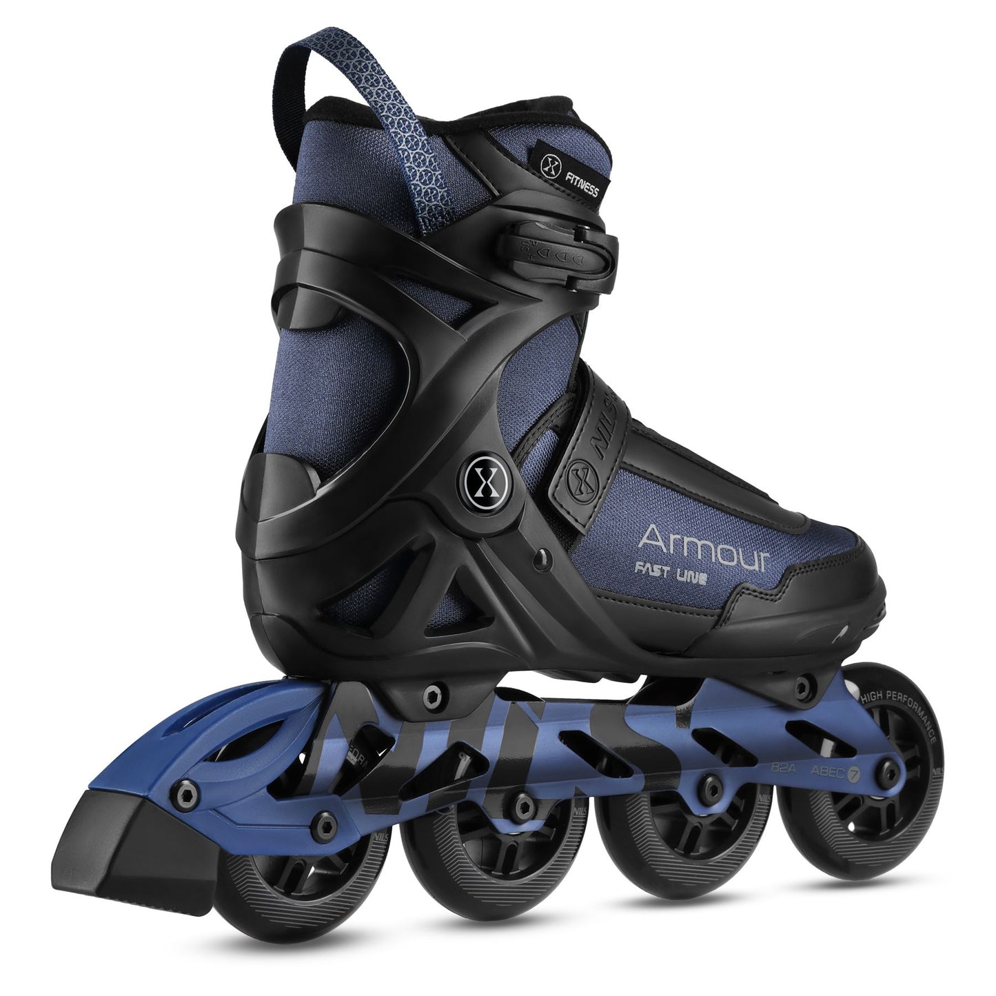 Inline Skates, Size 45, Dark Blue, 90mm ABEC-7