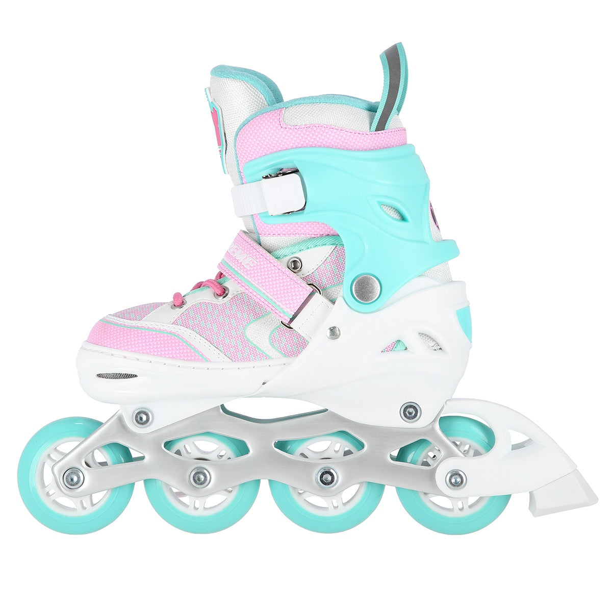 Inline Skates, White-Turquoise, Size L (39-42)