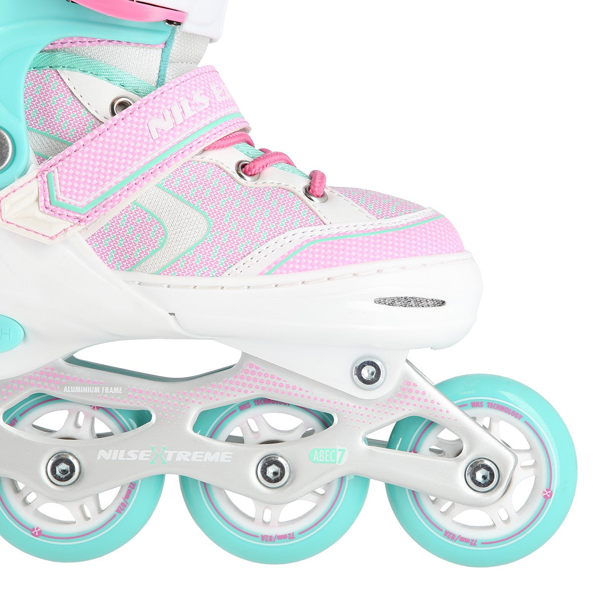 Inline Skates, White-Turquoise, Size L (39-42)