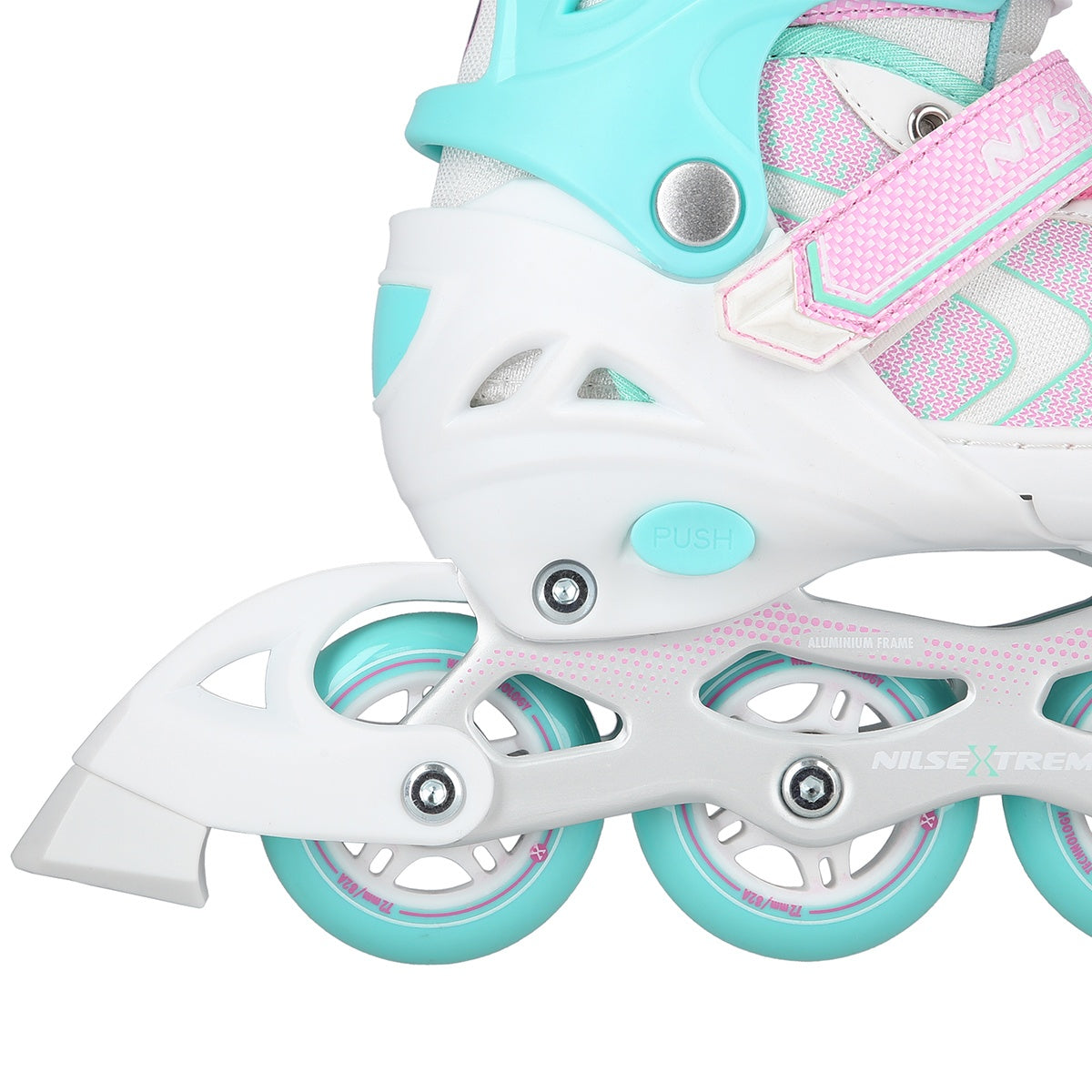 Inline Skates, White-Turquoise, Size L (39-42)