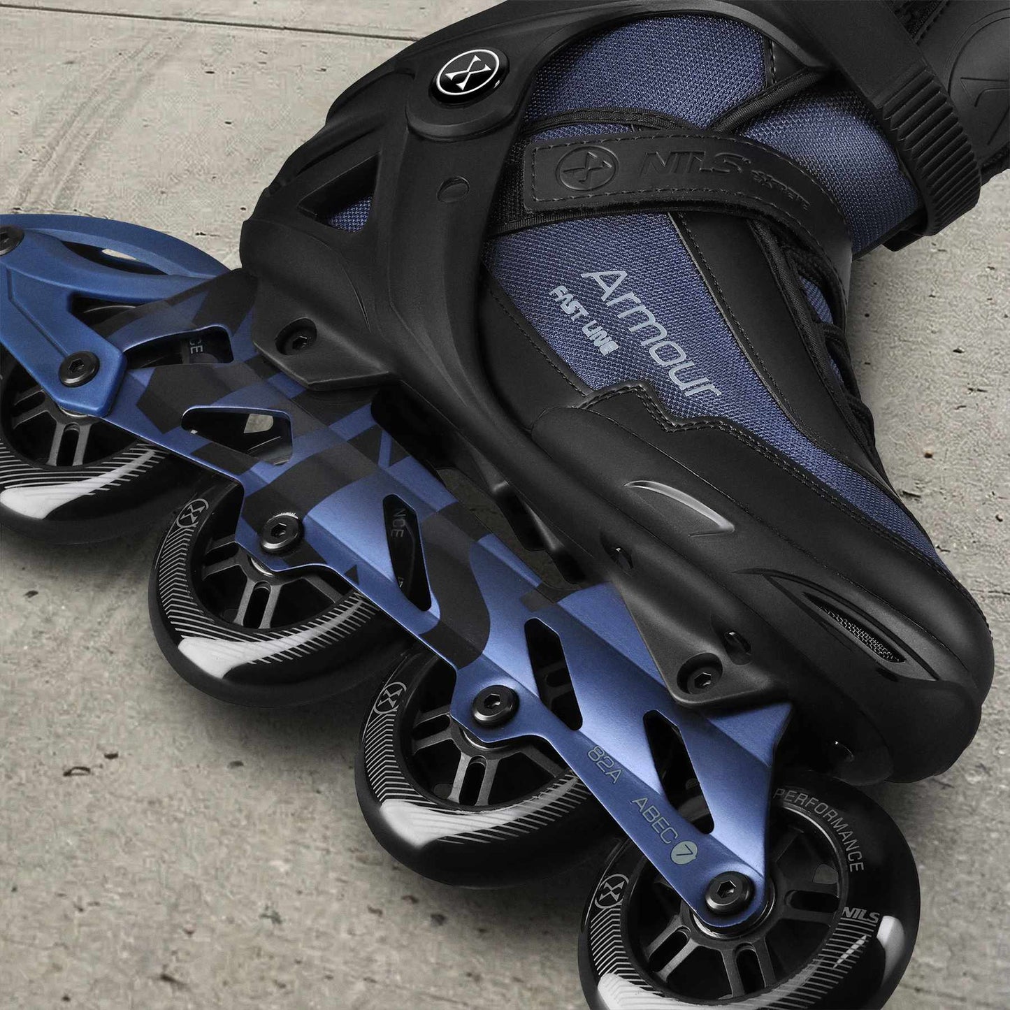 Inline Skates With Brake, ABEC-7, Size 43, Blue