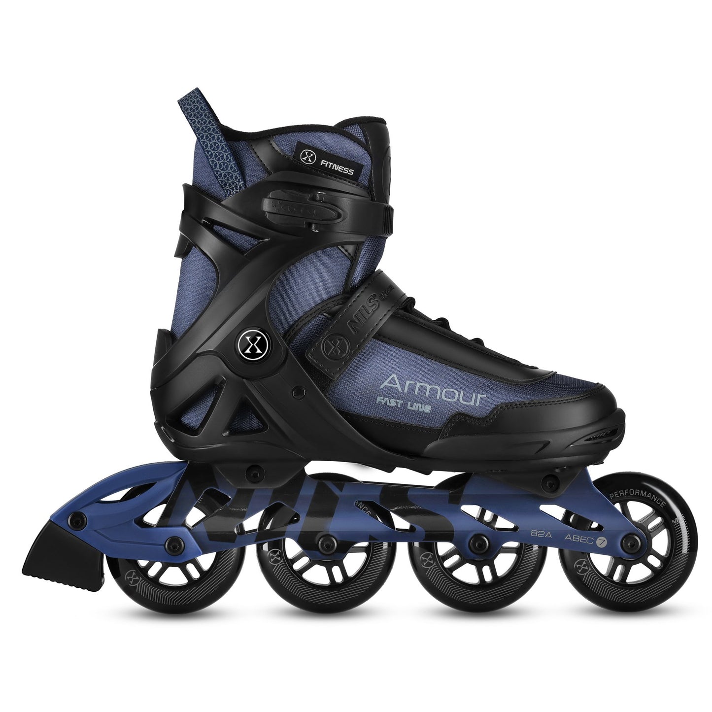 Inline Skates With Brake, Dark Blue, Size 40