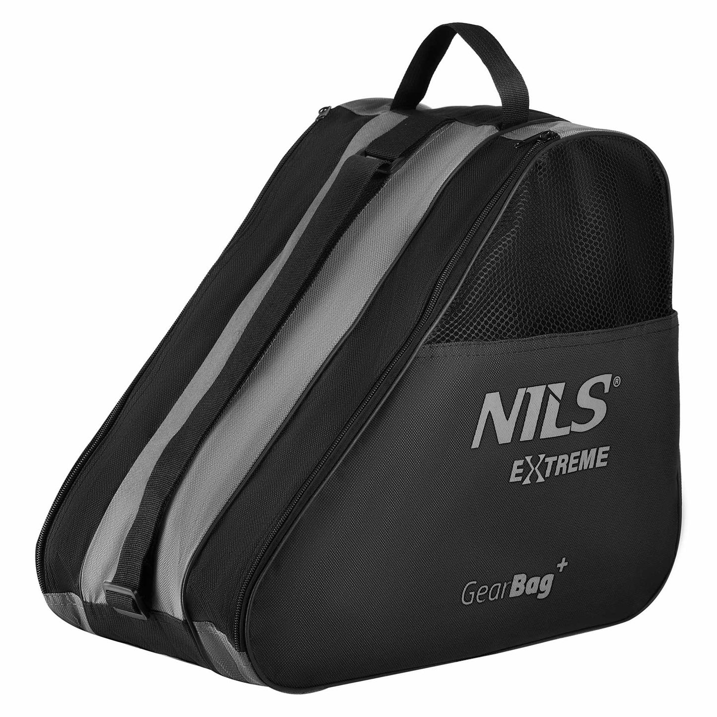 Inline and Ice Skate Bag, 3 Compartments, Grey