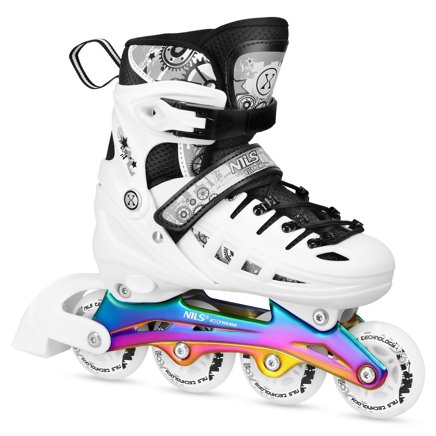 Inline and Ice Skates, White LED, Size M (35-38)