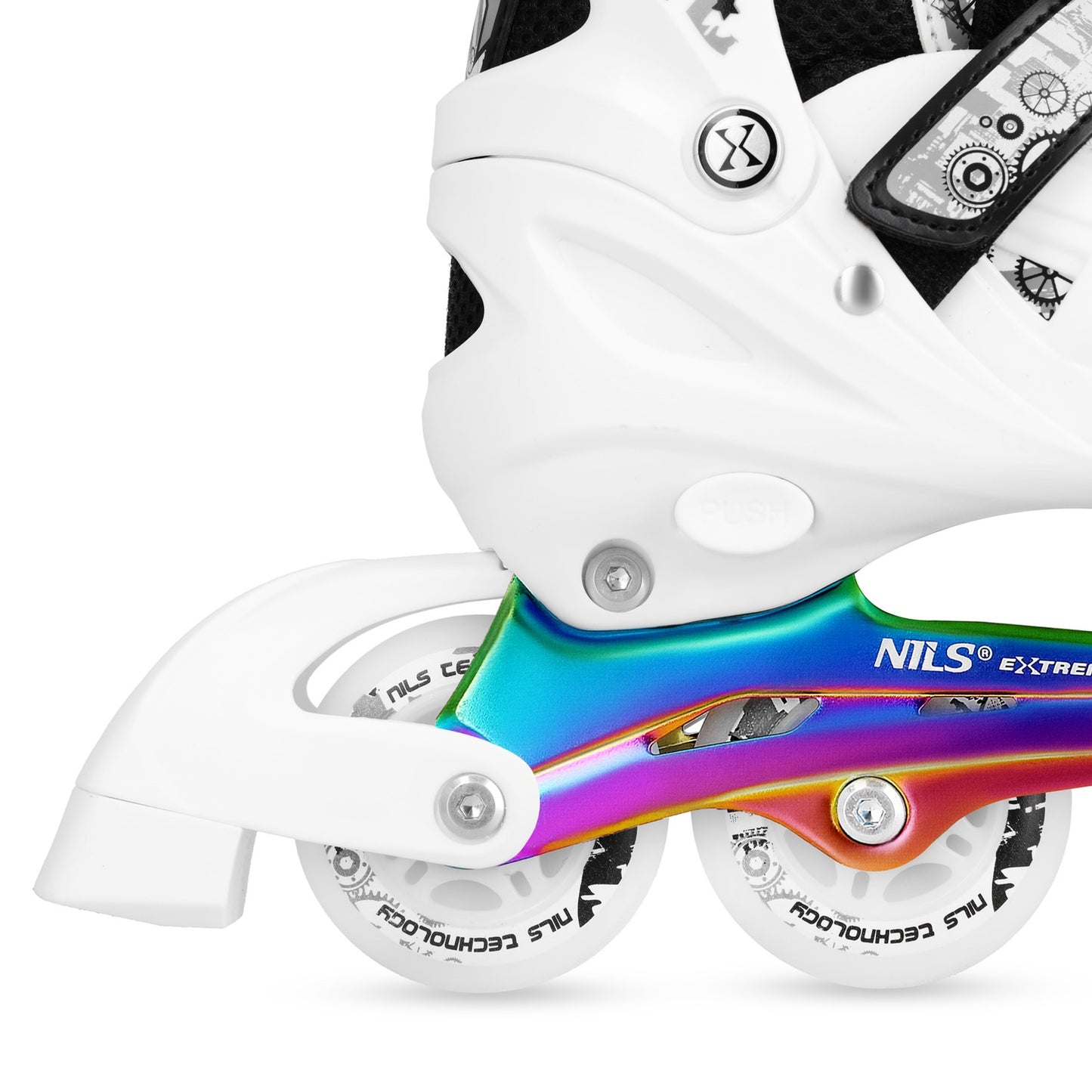 Inline and Ice Skates, White LED, Size M (35-38)