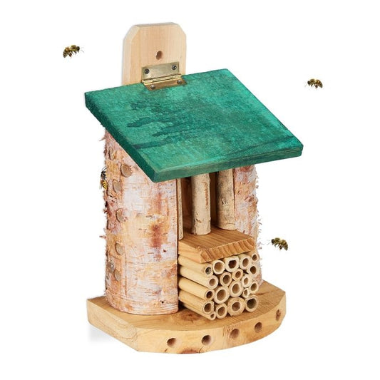 Insect Hotel for Bees with Green Roof