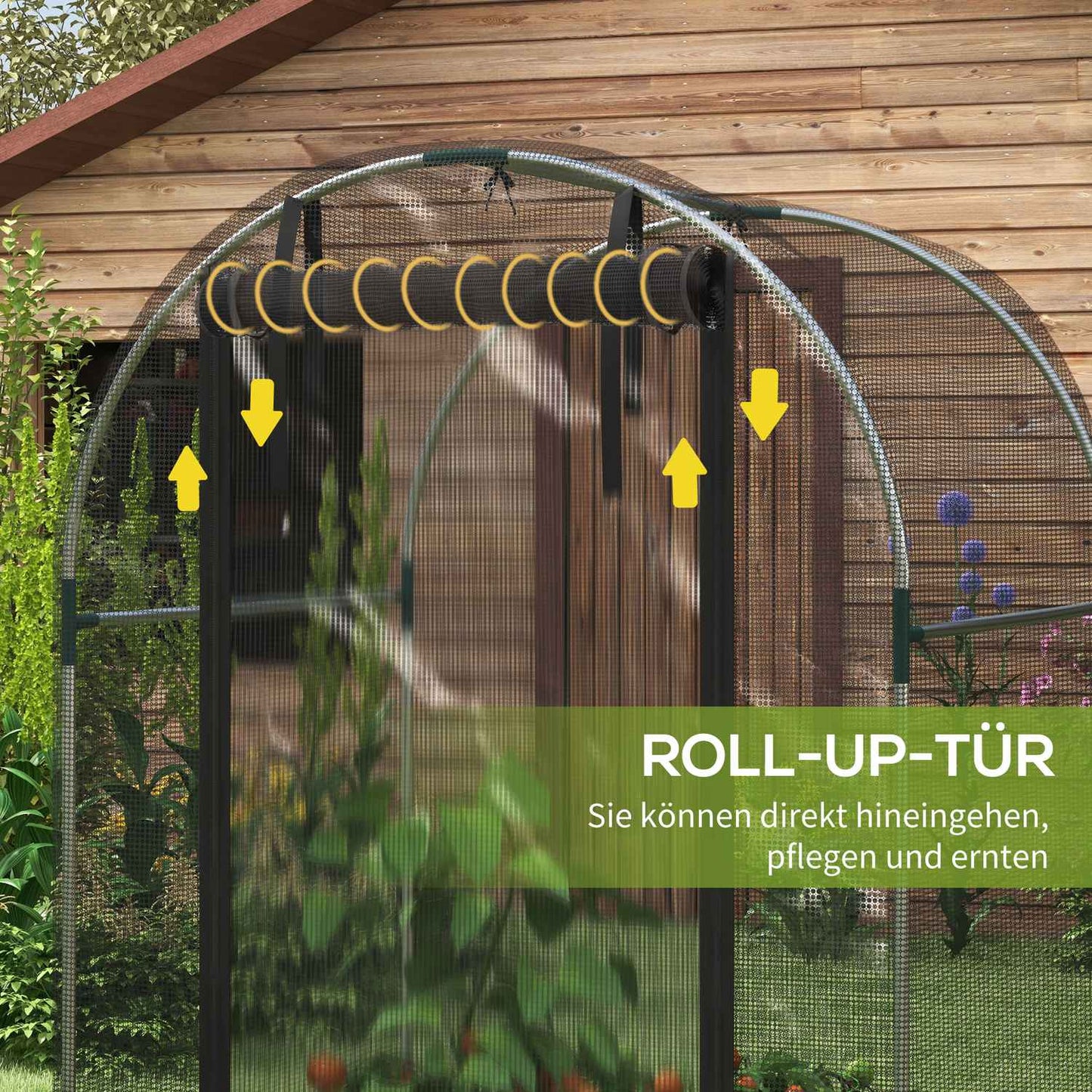 Garden insect protection net, HDPE, steel frame, 1.2x1.2M