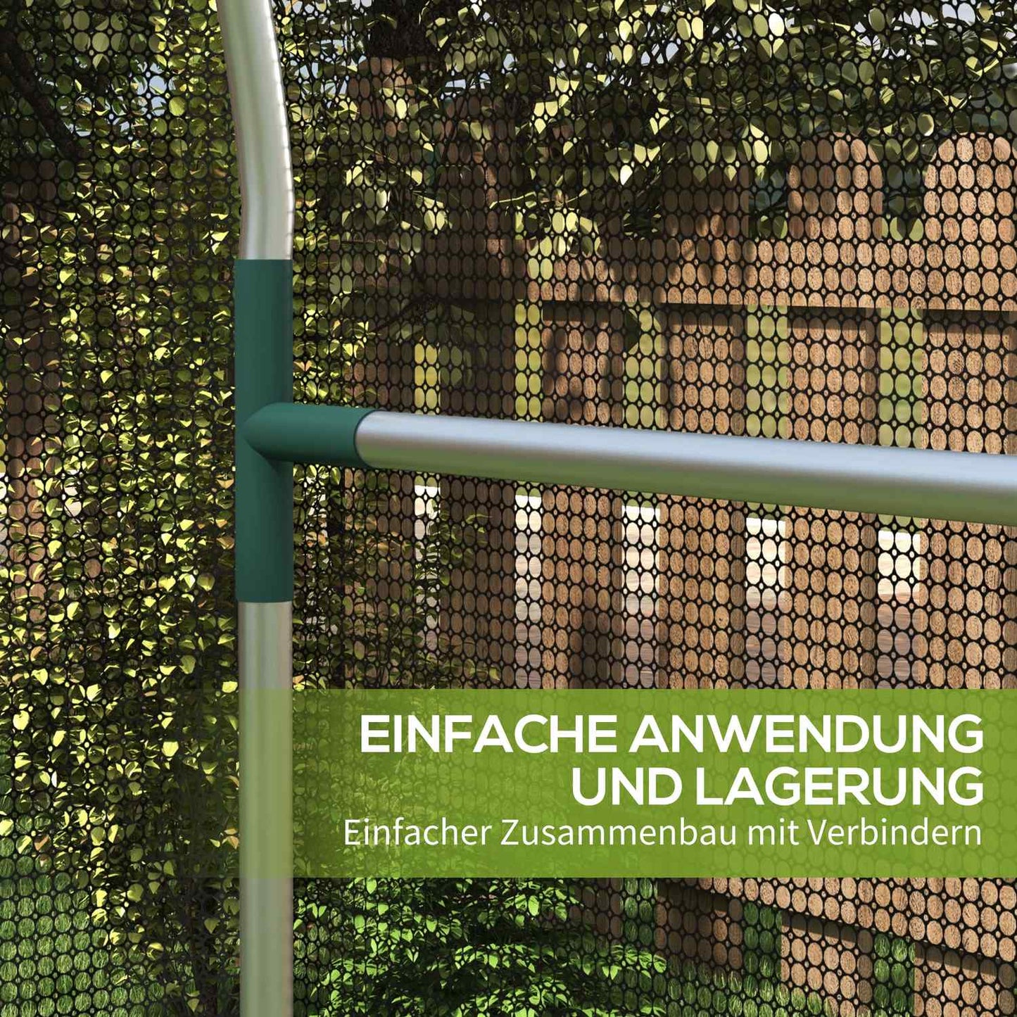 Garden insect protection net, HDPE, steel frame, 1.2x1.2M
