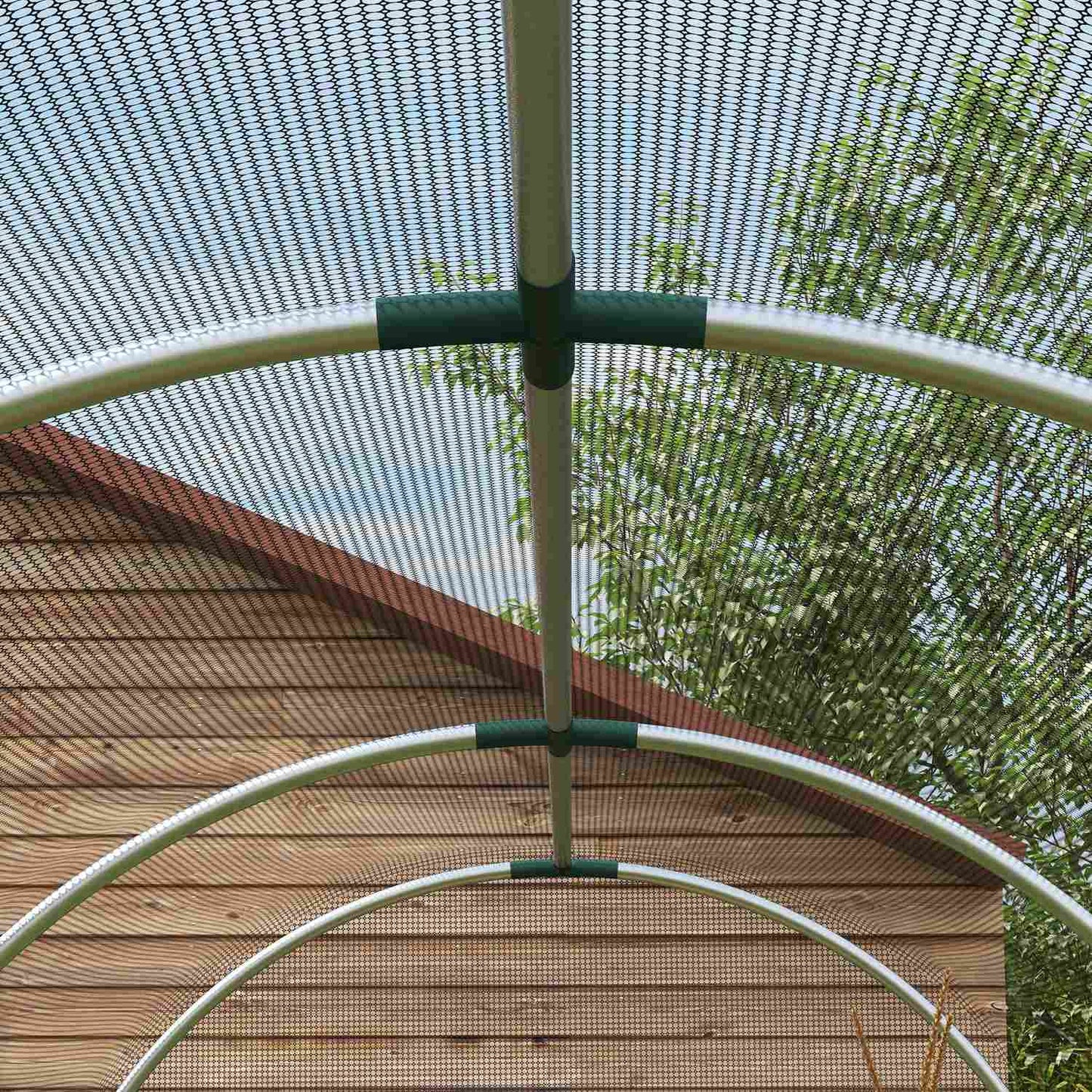 Garden insect protection net with door, 1.2 x 3.6 m, black HDPE