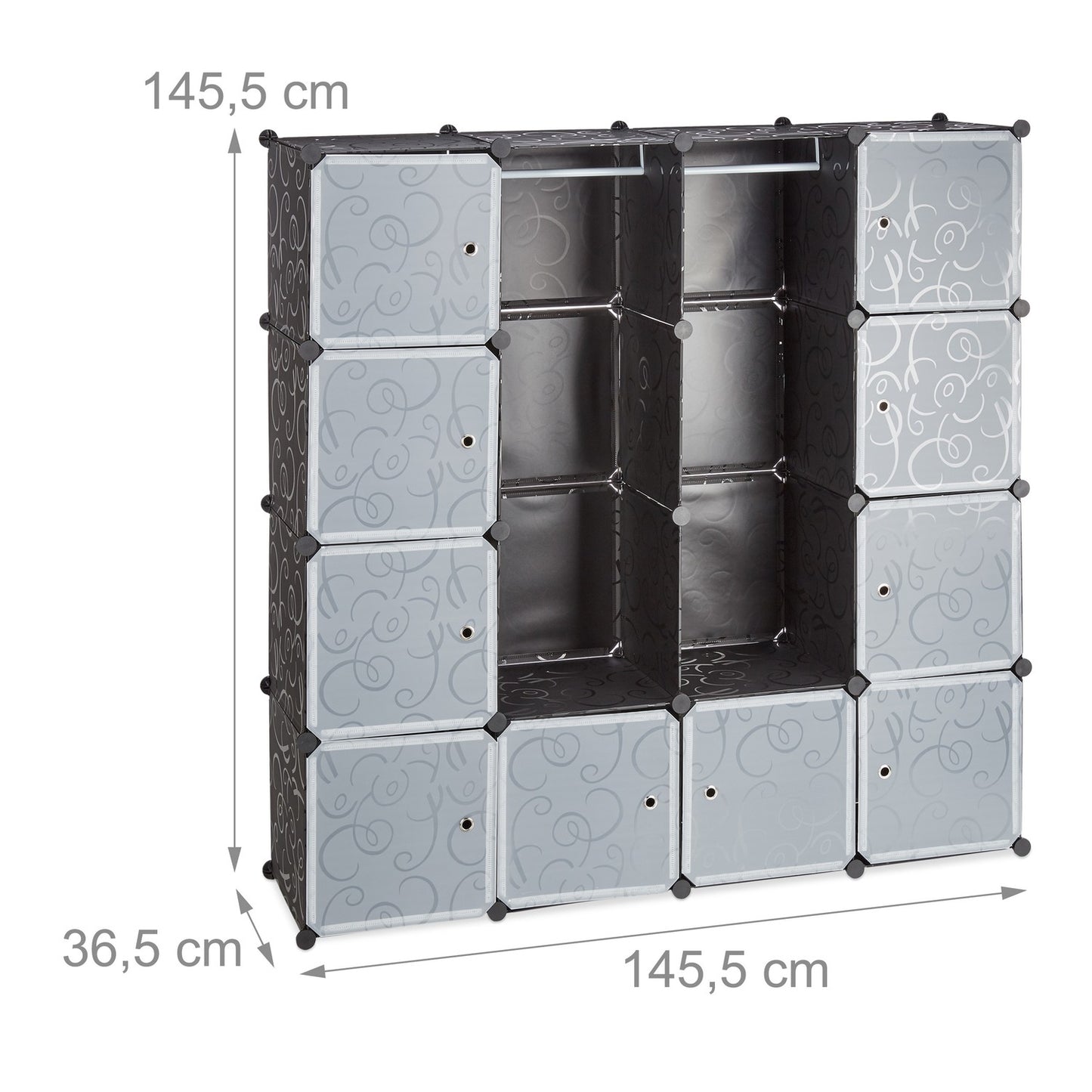 Insert system for wardrobe 12 compartments