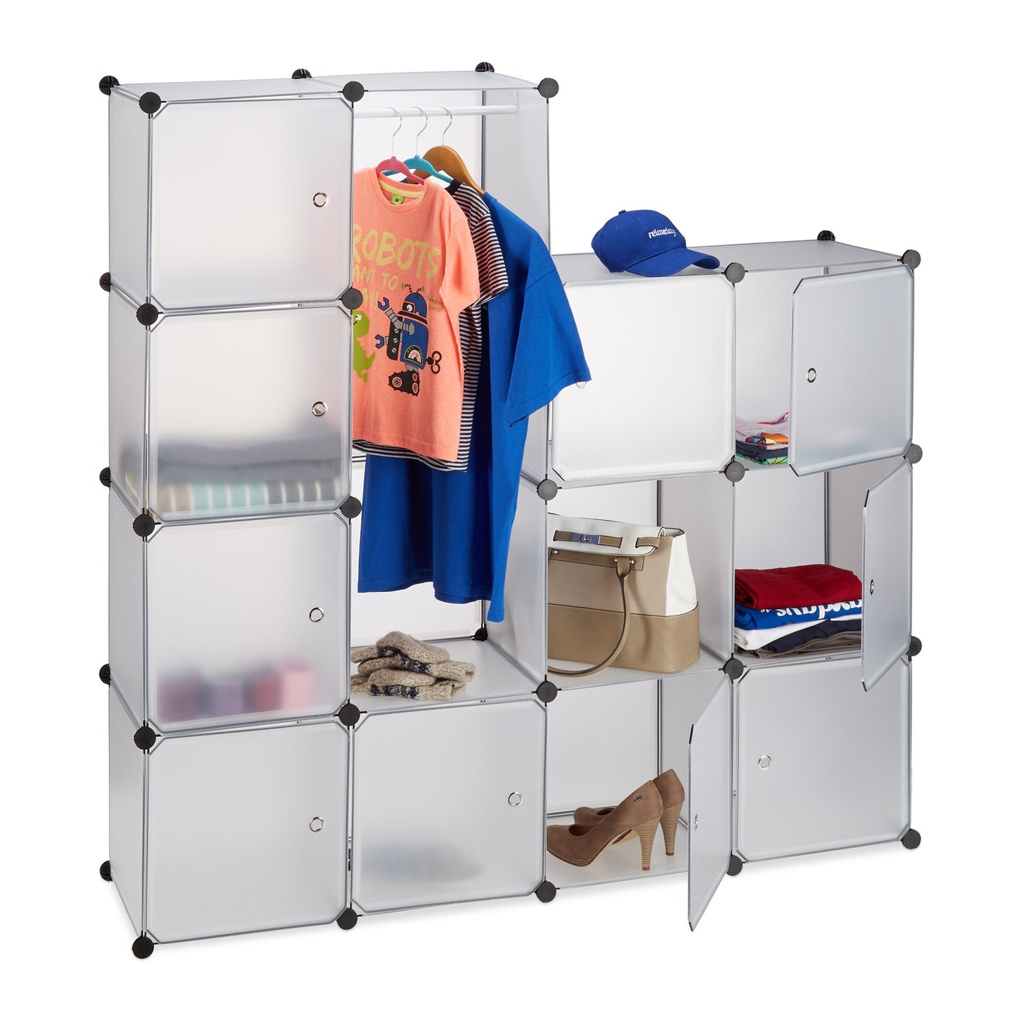Insert system for wardrobe 12 compartments