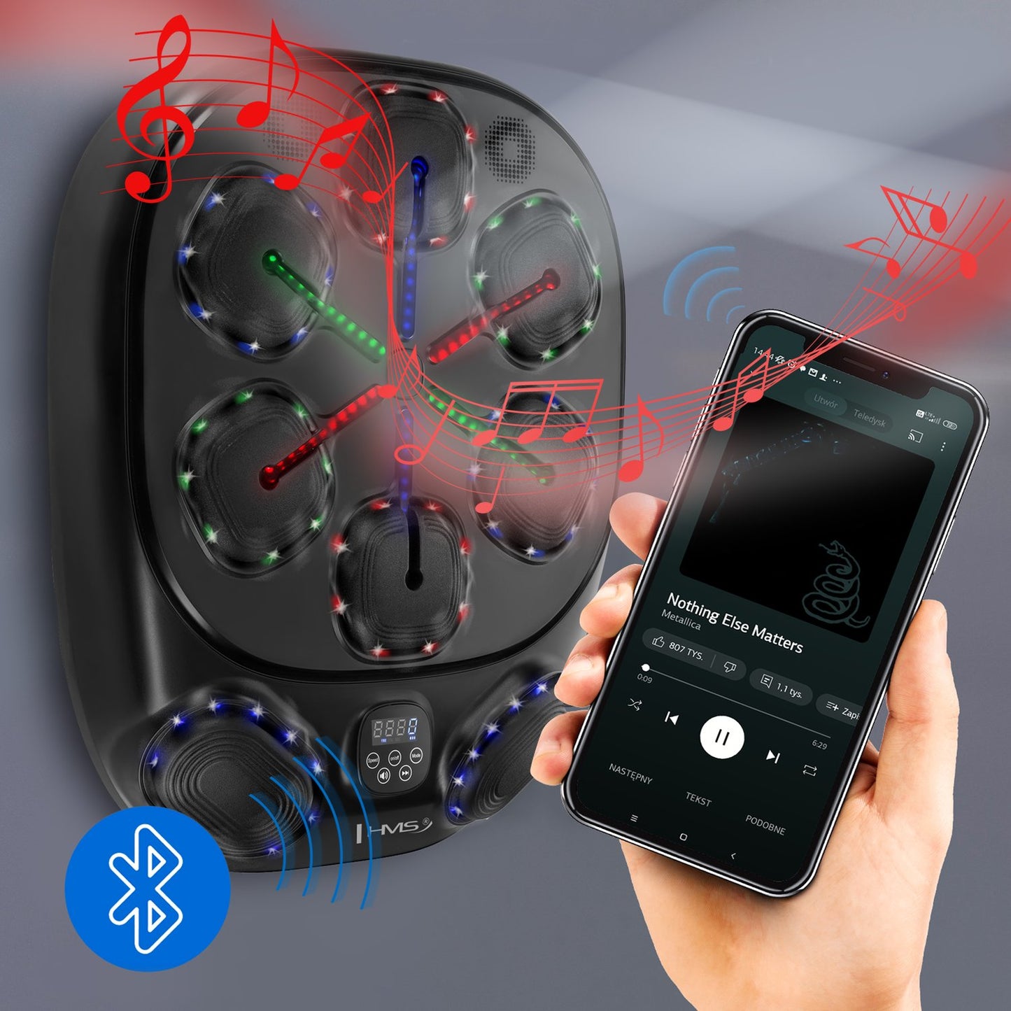 Intelligent Bluetooth Boxing Machine with Gloves, 4000mAh Battery