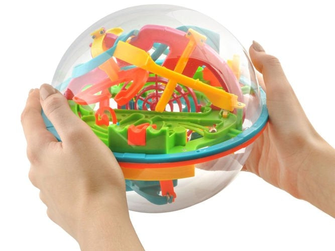 Intelligent ball - 3D maze (138 obstacles)