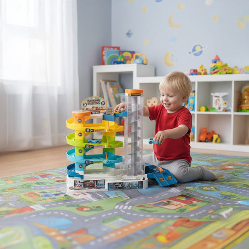 Interactive 5-Level Car Parking Garage with Elevator