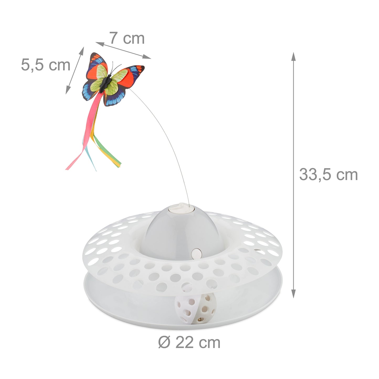Interactive Cat Toy with Ball Track & Rotating Butterfly