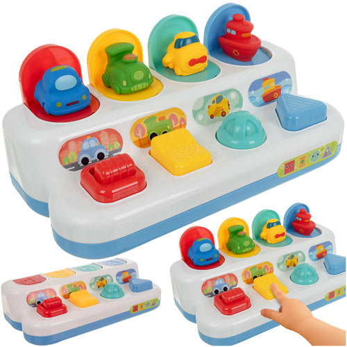 Interactive Educational Toy with Pop-Up Vehicles, 18m+