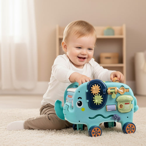 Interactive Elephant Toy for Sensory Development, 18+ Months