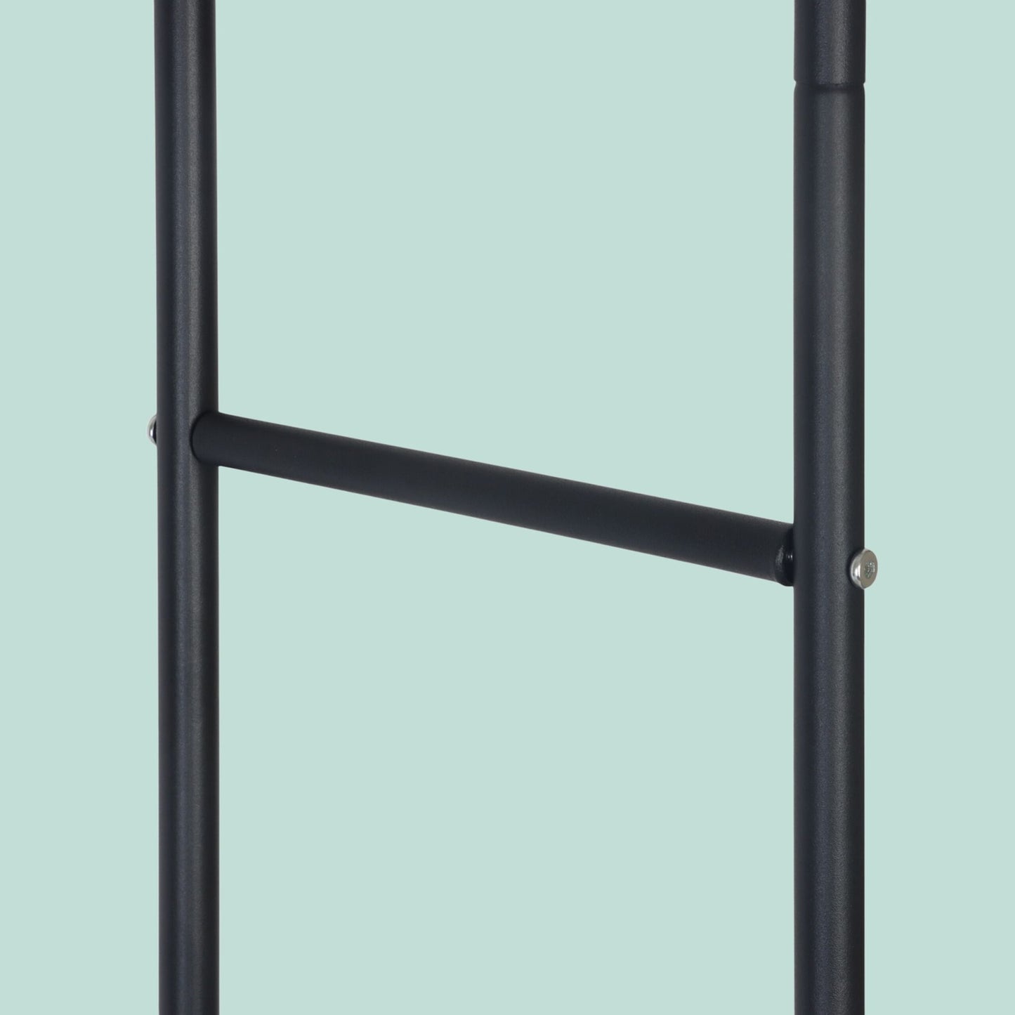 Iron Coat Rack with 2 Bars and Shelf