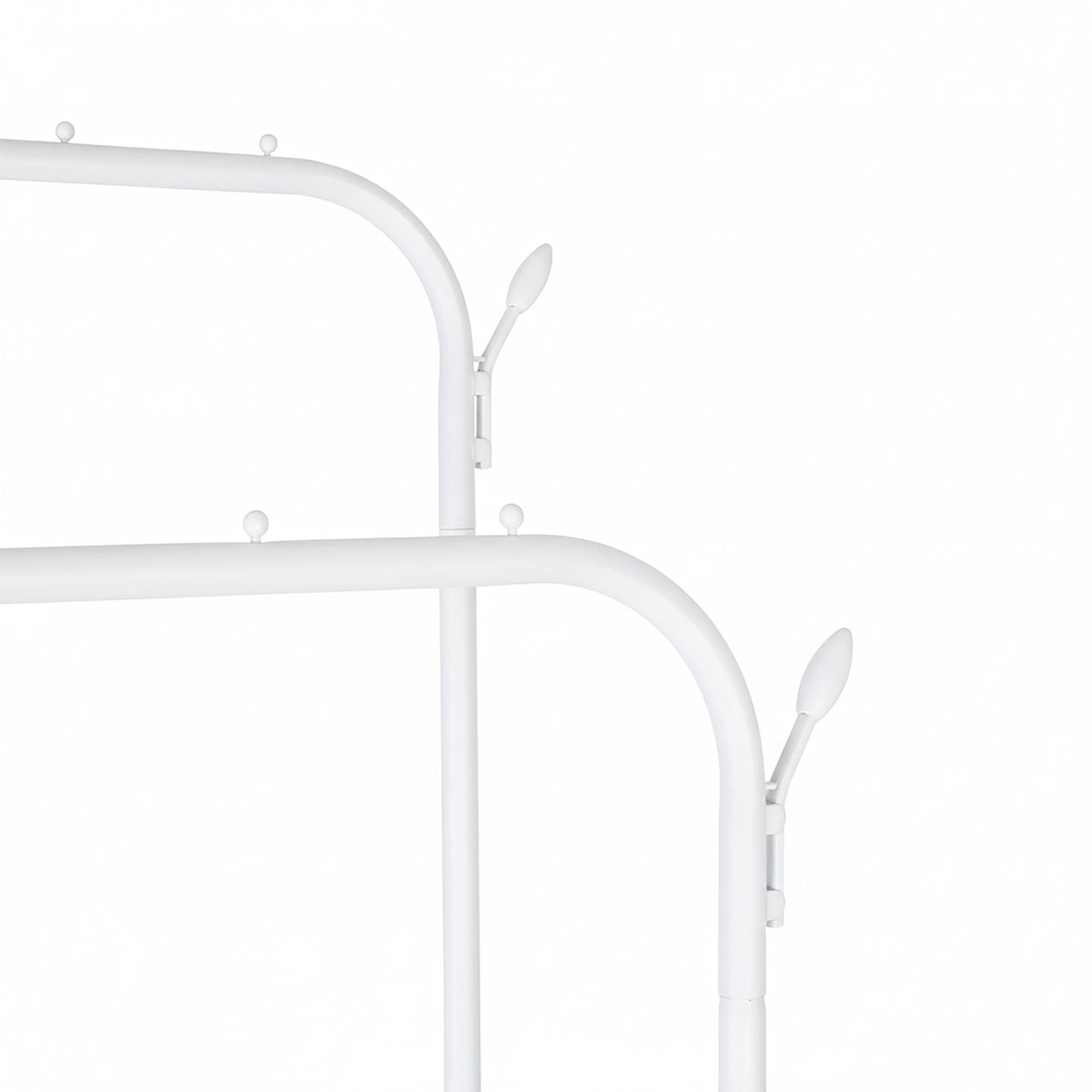 Iron Double Wardrobe with 2 Rods and Shelves