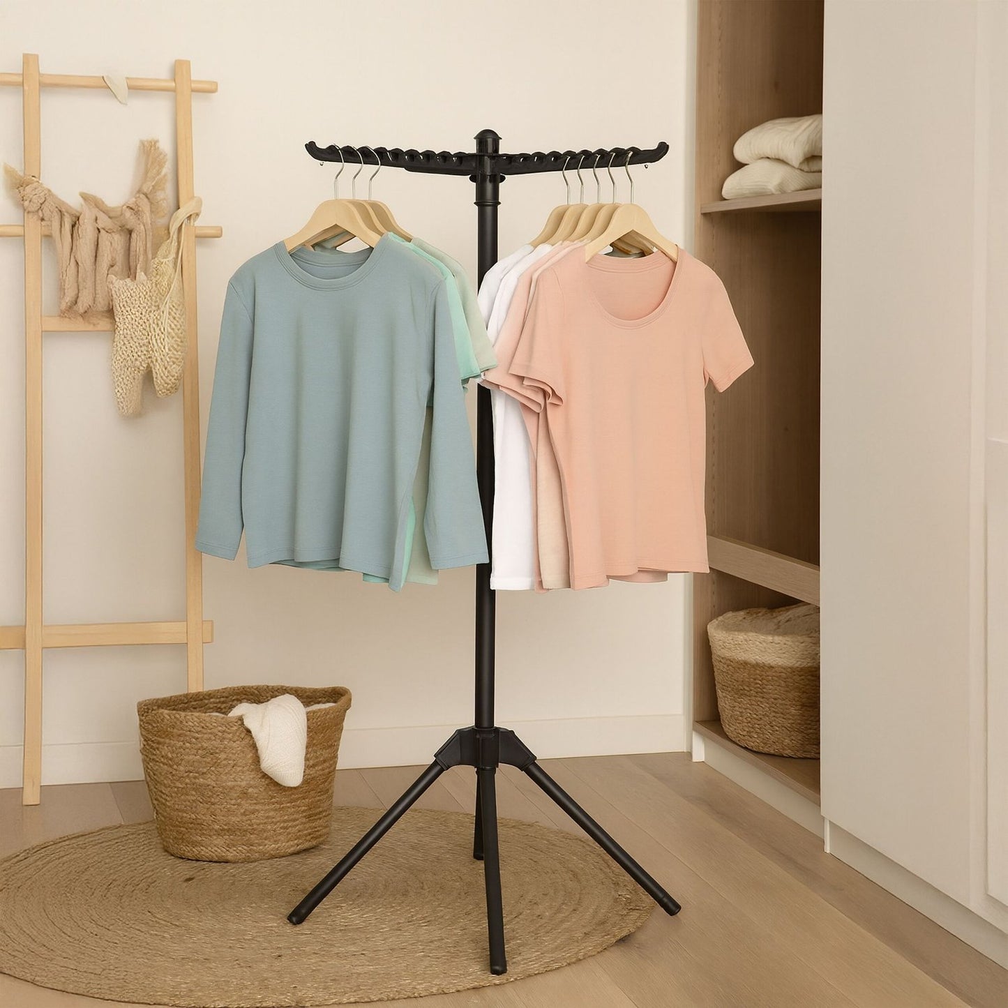 Ironing Rack for 27 Hangers – Foldable Clothes Dryer