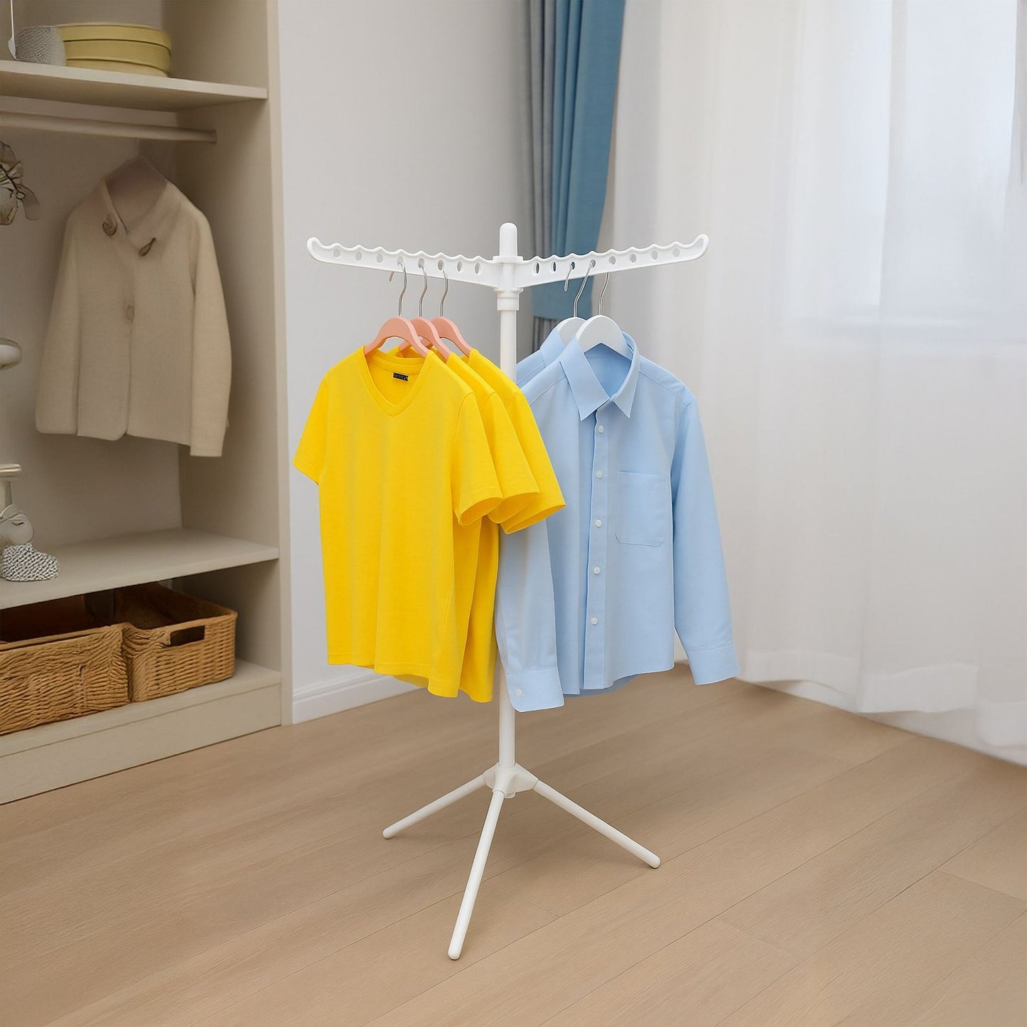 Ironing Rack for 27 Hangers – Foldable Clothes Dryer